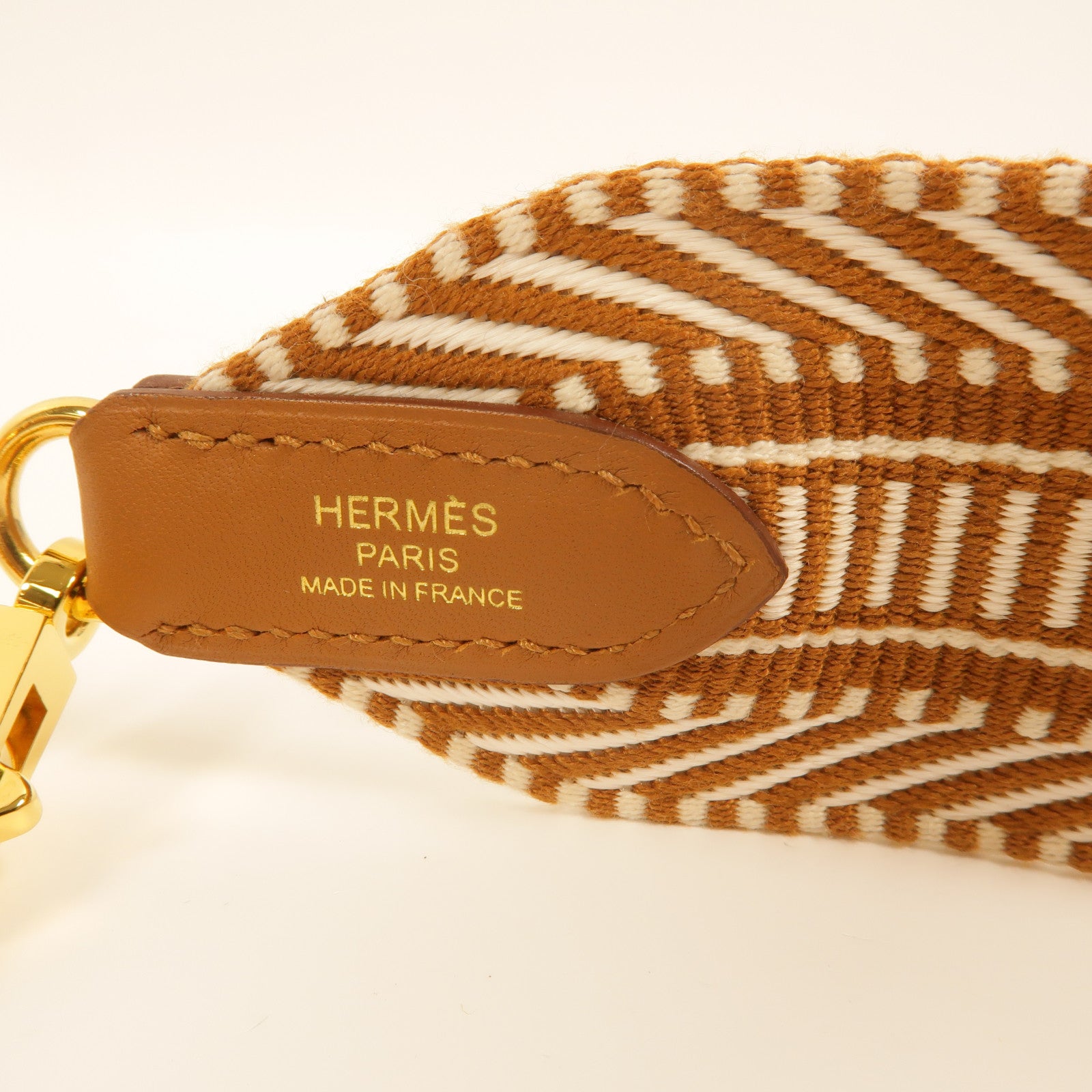 HERMES Swift皮革/帆布Sangle Cavale Bag Strap 50mm肩帶