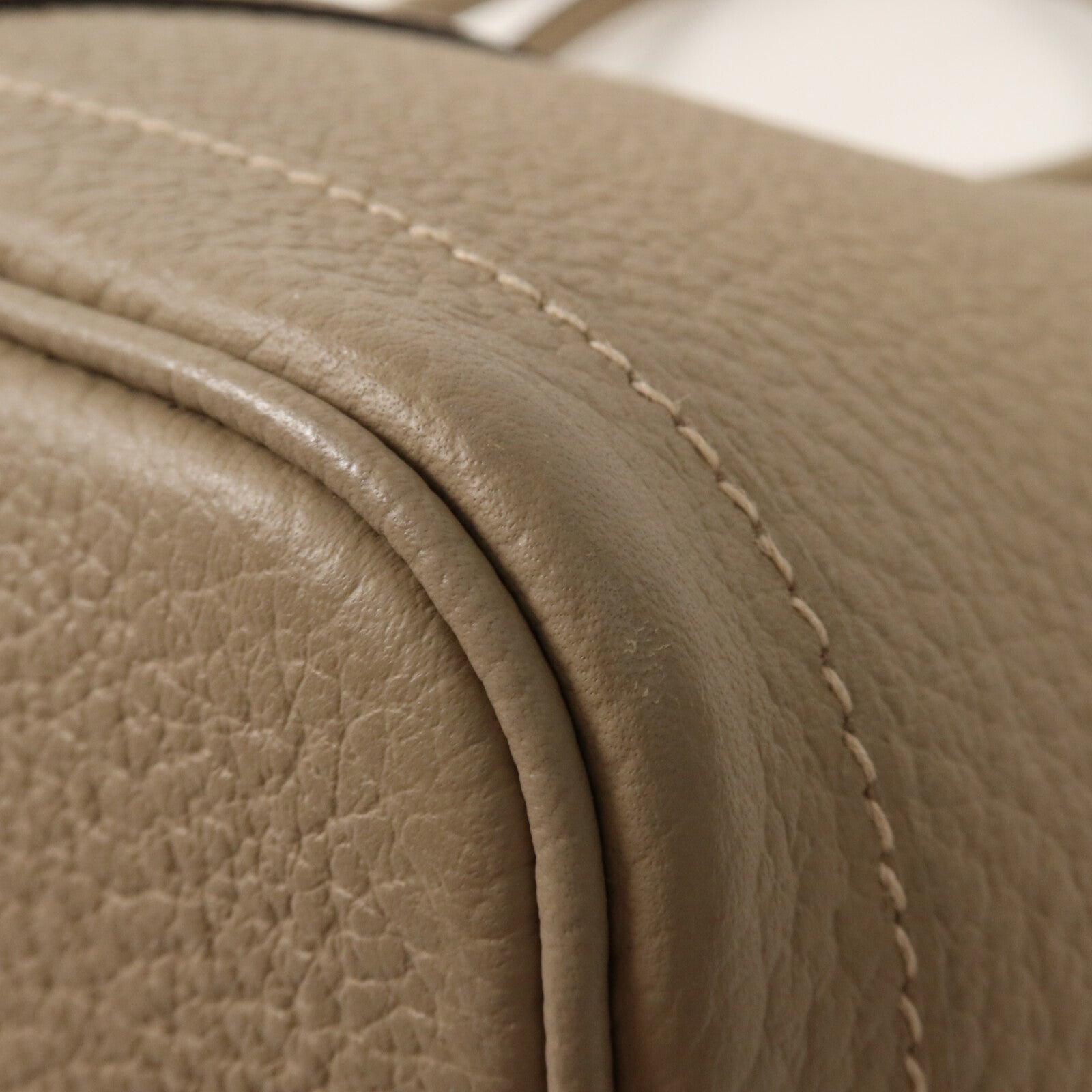 HERMES Country皮革Garden Party PM手挽袋Gris Tourterelle