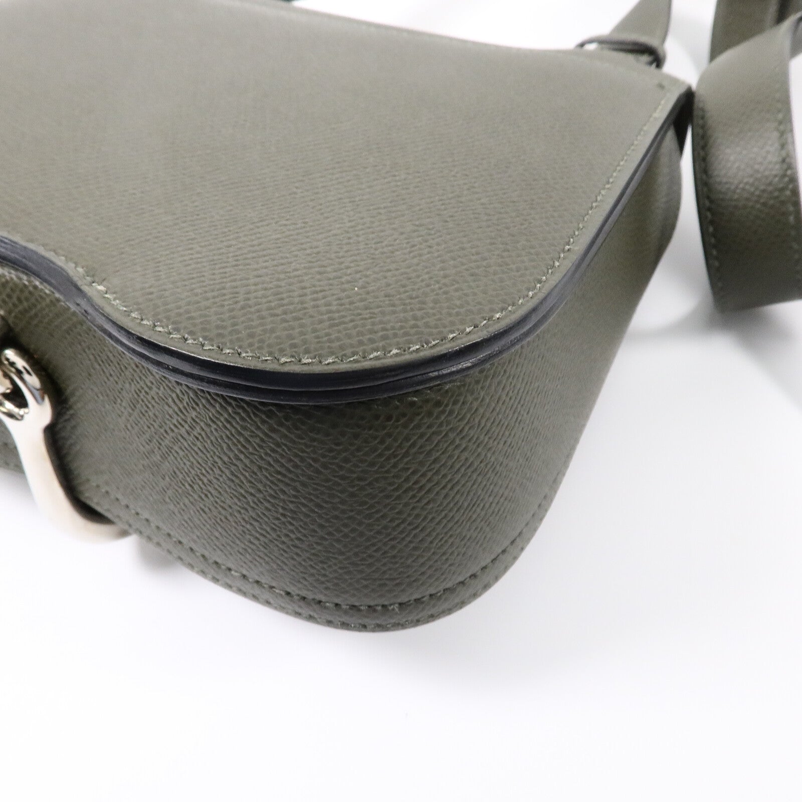HERMES Epsom皮革Della Cavalleria Mini肩背袋Vert de Gris