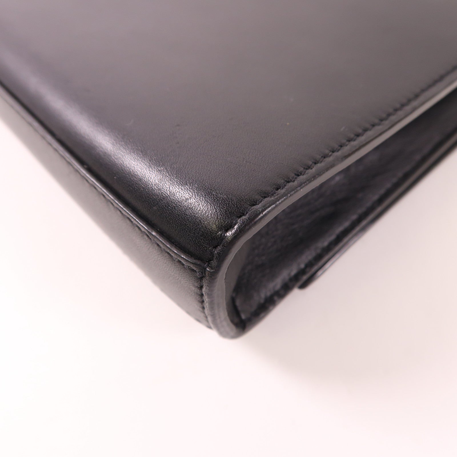 SAINT LAURENT 牛皮皮革Shoulder Bag金扣鏈帶肩背袋