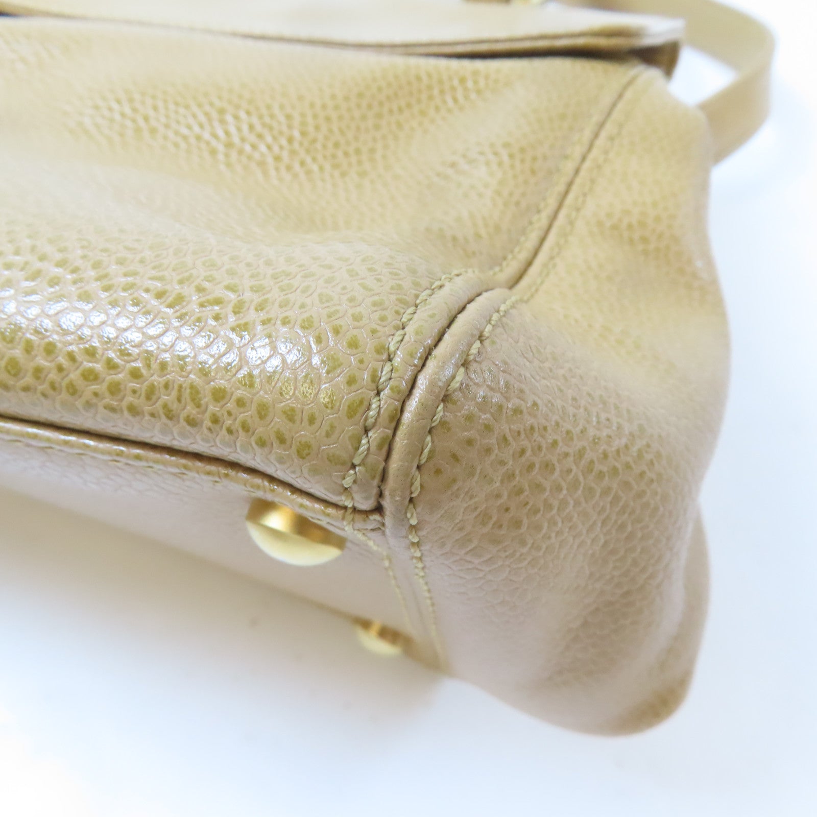 CHANEL Caviar皮革Shoulder Bag金扣肩背袋啡色