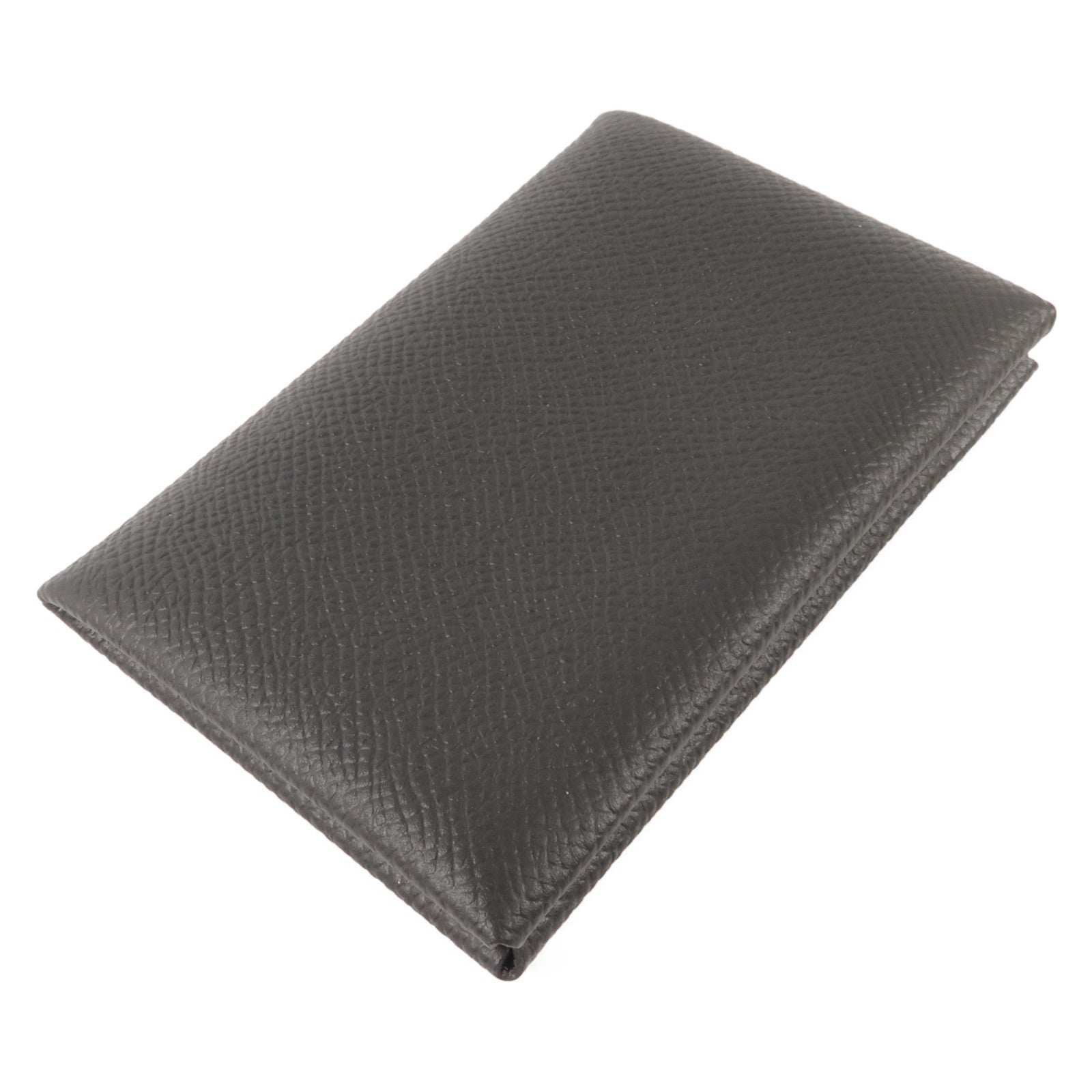 HERMES Epsom皮革Calvi Card Case卡片套Noir