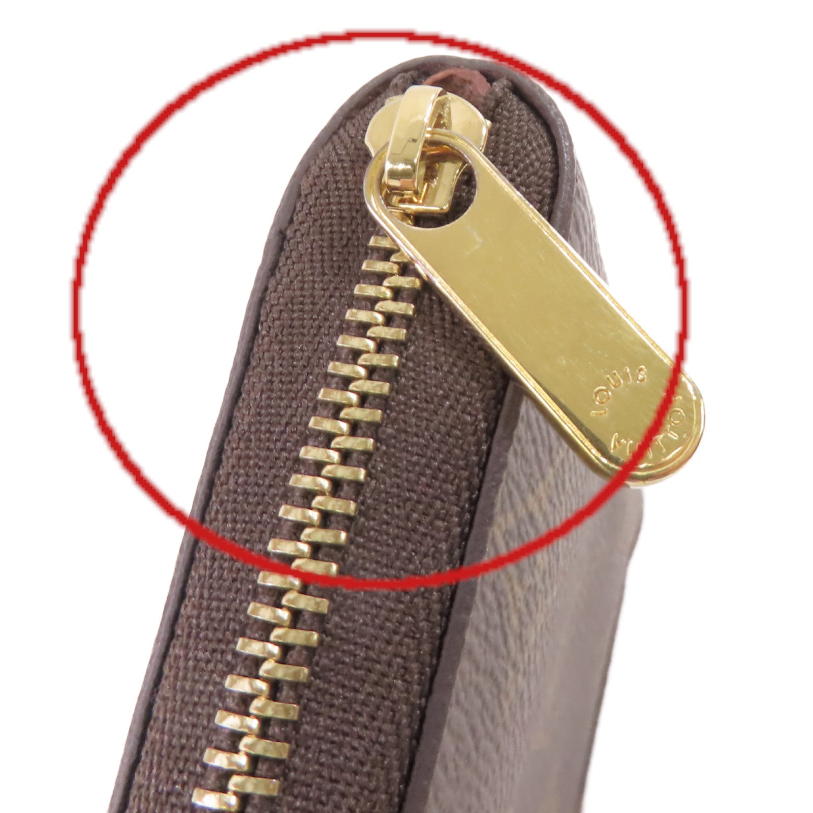 LOUIS VUITTON Monogram Zippy Coin Purse金扣拉鏈零錢包啡色