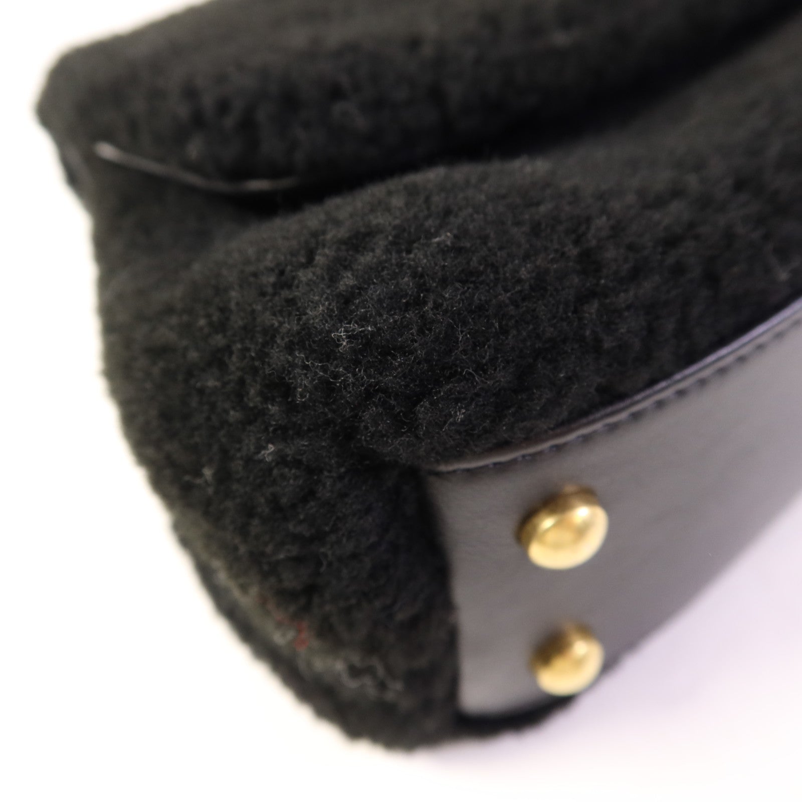 CHANEL Shearling Coco Handle金扣手挽肩背兩用袋