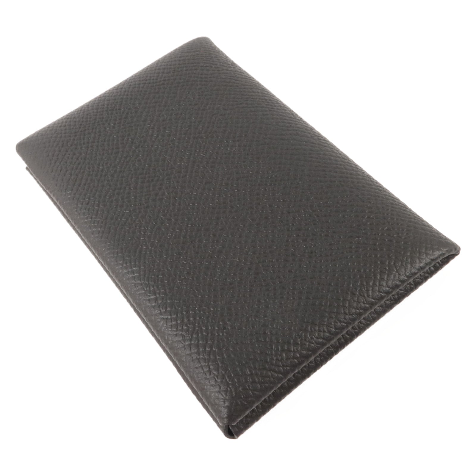 HERMES Epsom皮革Calvi Card Case卡片套Noir