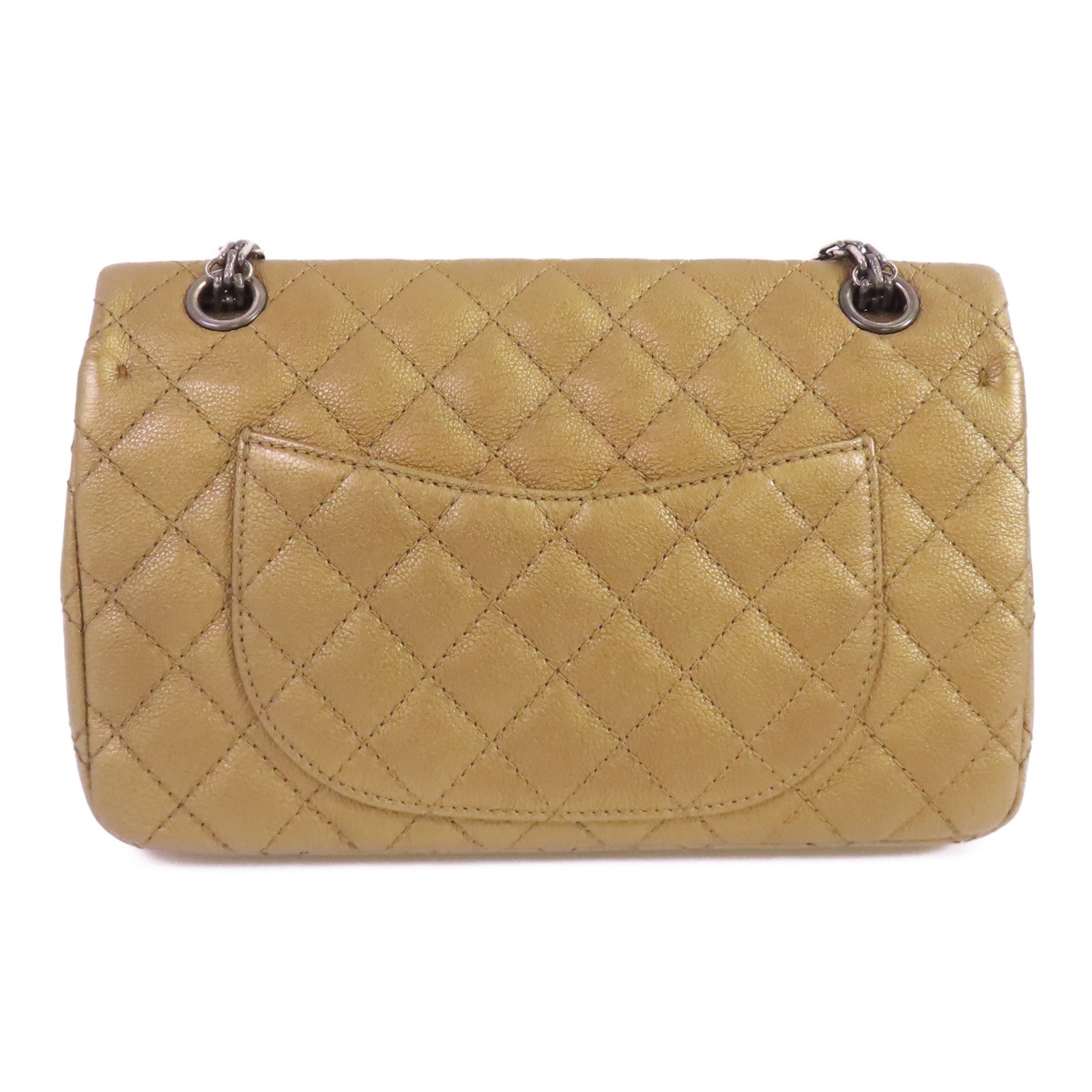 CHANEL 牛皮皮革2.55 Small銀扣鏈帶肩背袋