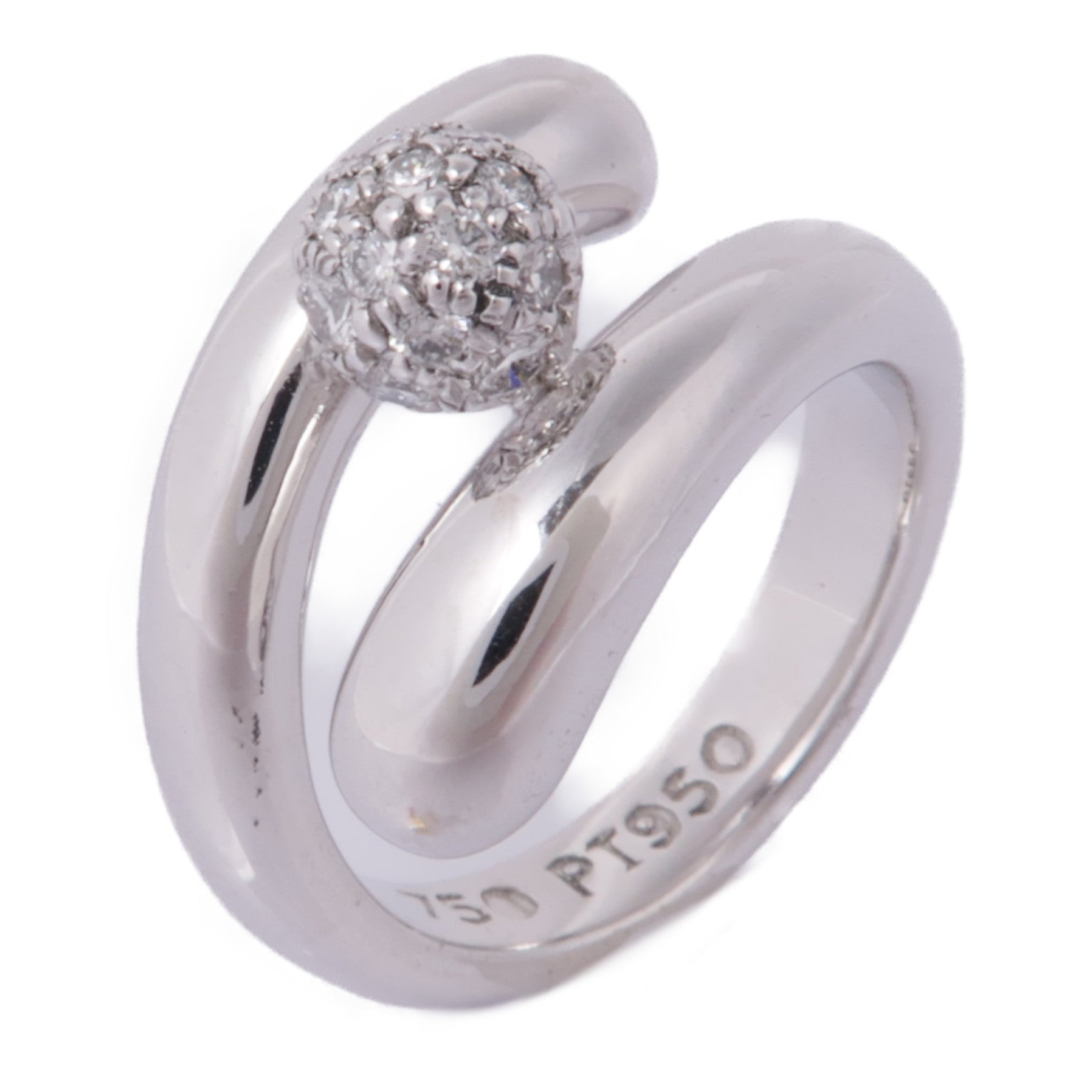 JEWELRY PT950鉑金/18K白金Diamond Ring鑽石戒指US#5.25