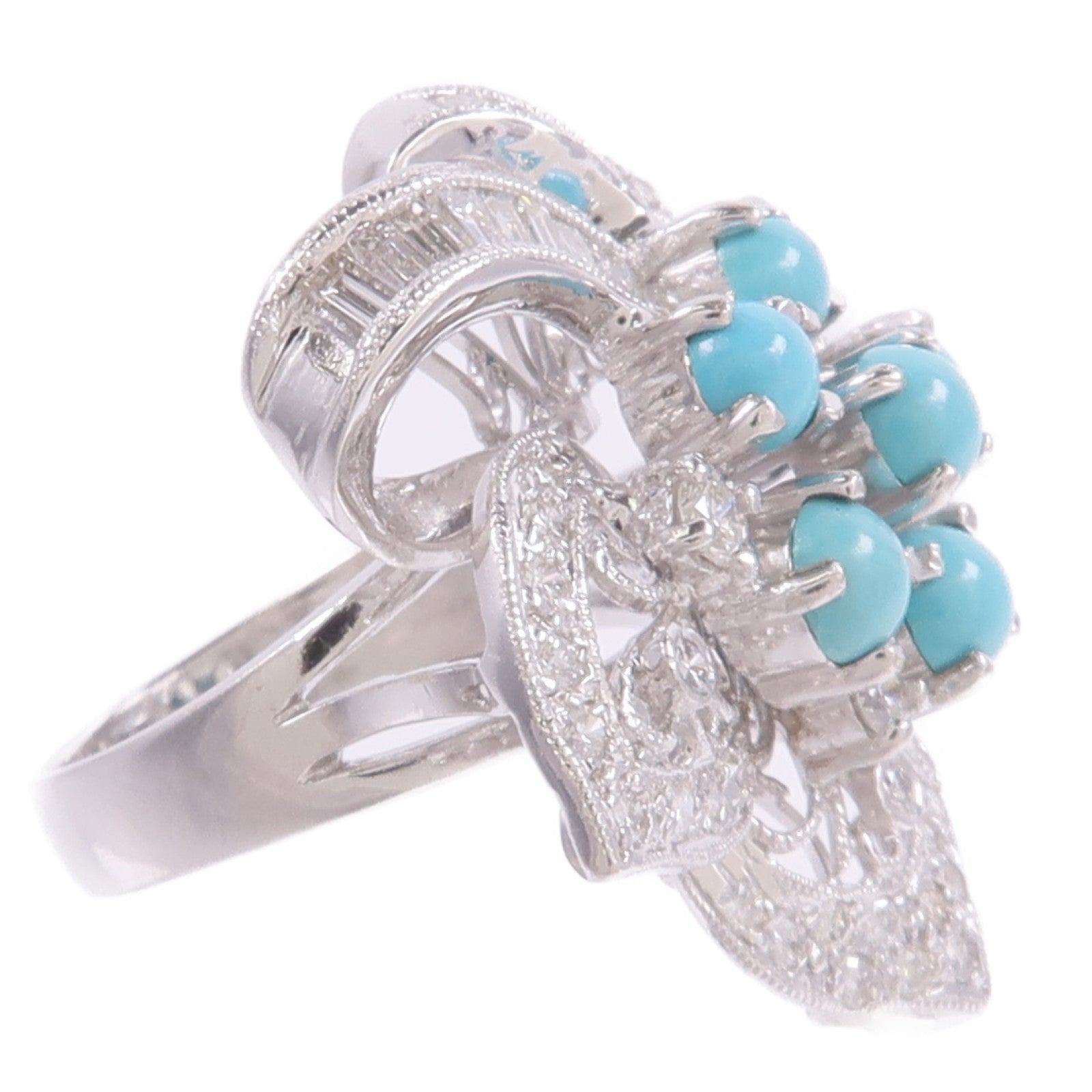 JEWELRY 18K白金Turquoise Diamond Ring綠松石/鑽石戒指