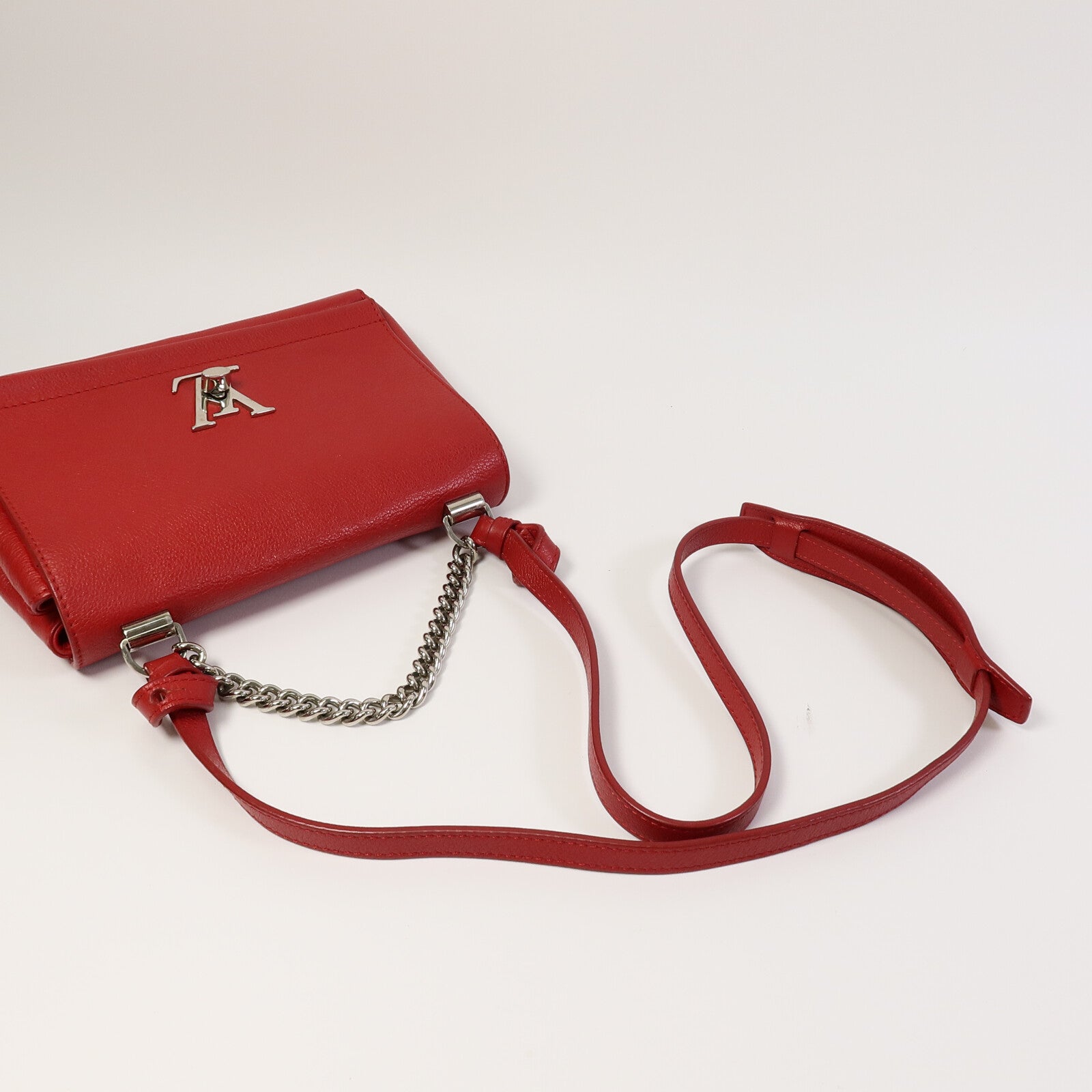 LOUIS VUITTON 牛皮皮革Lockme II BB鏈帶手挽肩背兩用袋