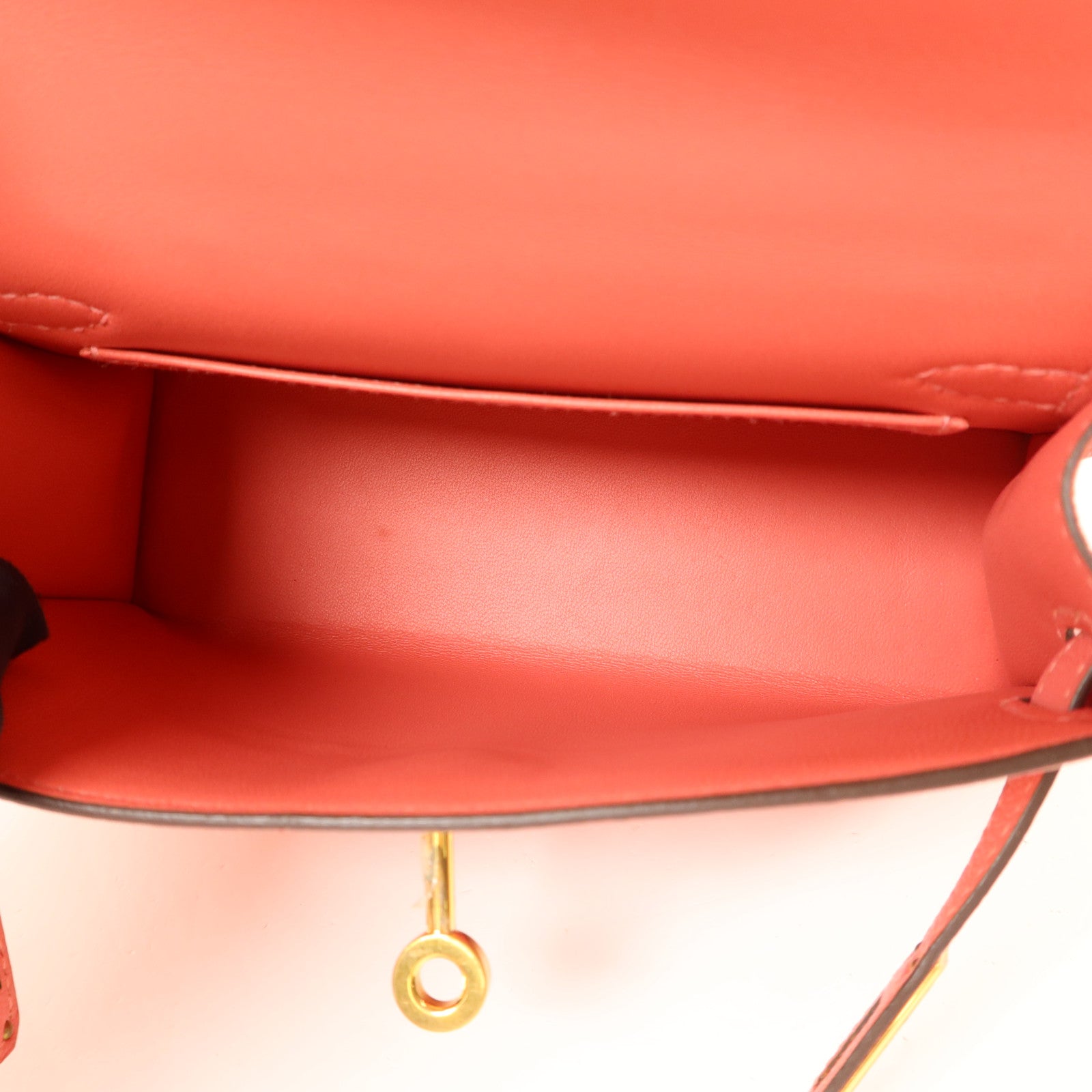 HERMES Chevre皮革Mini Kelly II手挽肩背兩用袋Rose Extreme