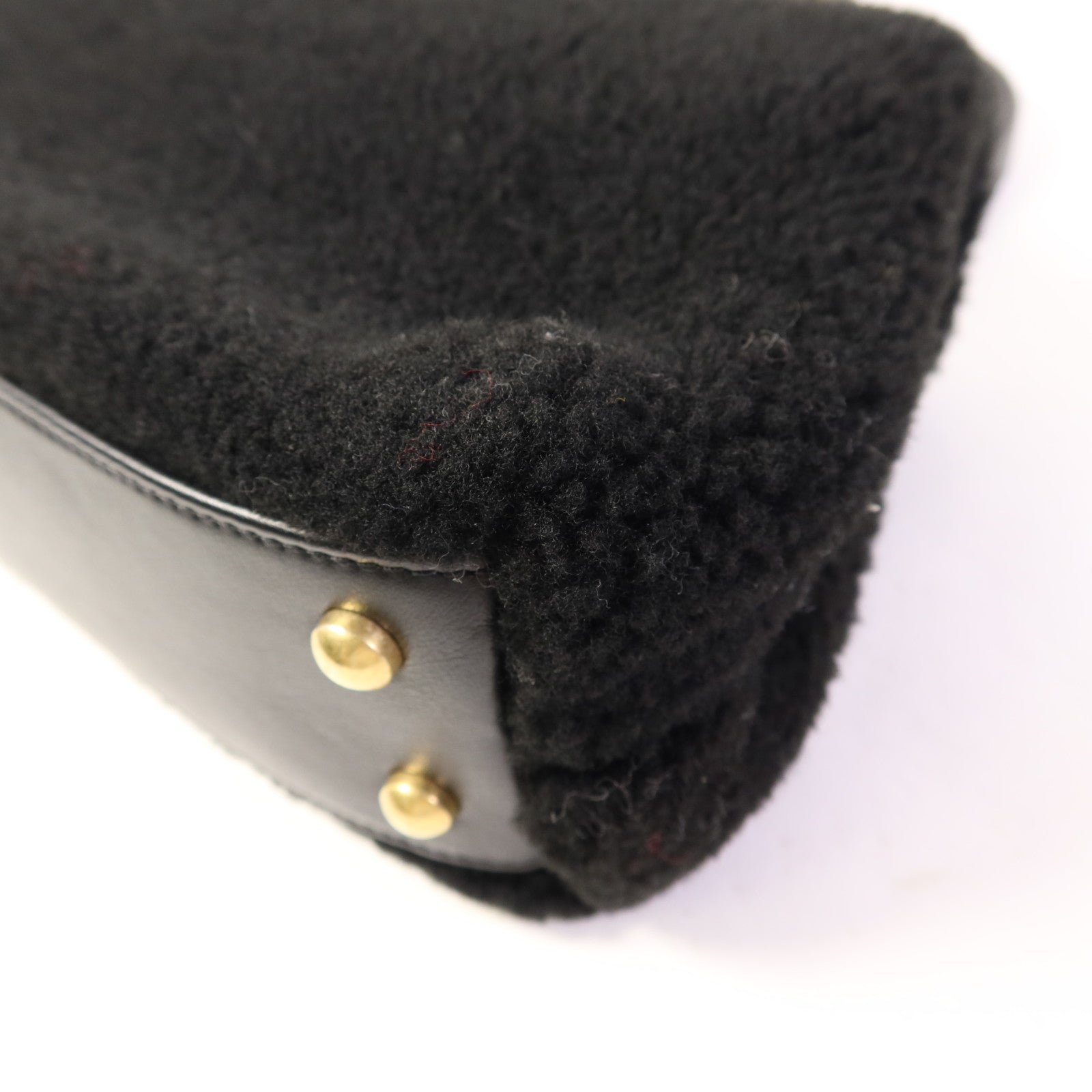 CHANEL Shearling Coco Handle金扣手挽肩背兩用袋