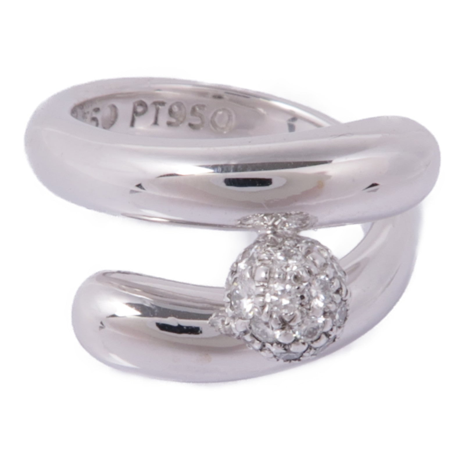 JEWELRY PT950鉑金/18K白金Diamond Ring鑽石戒指US#5.25