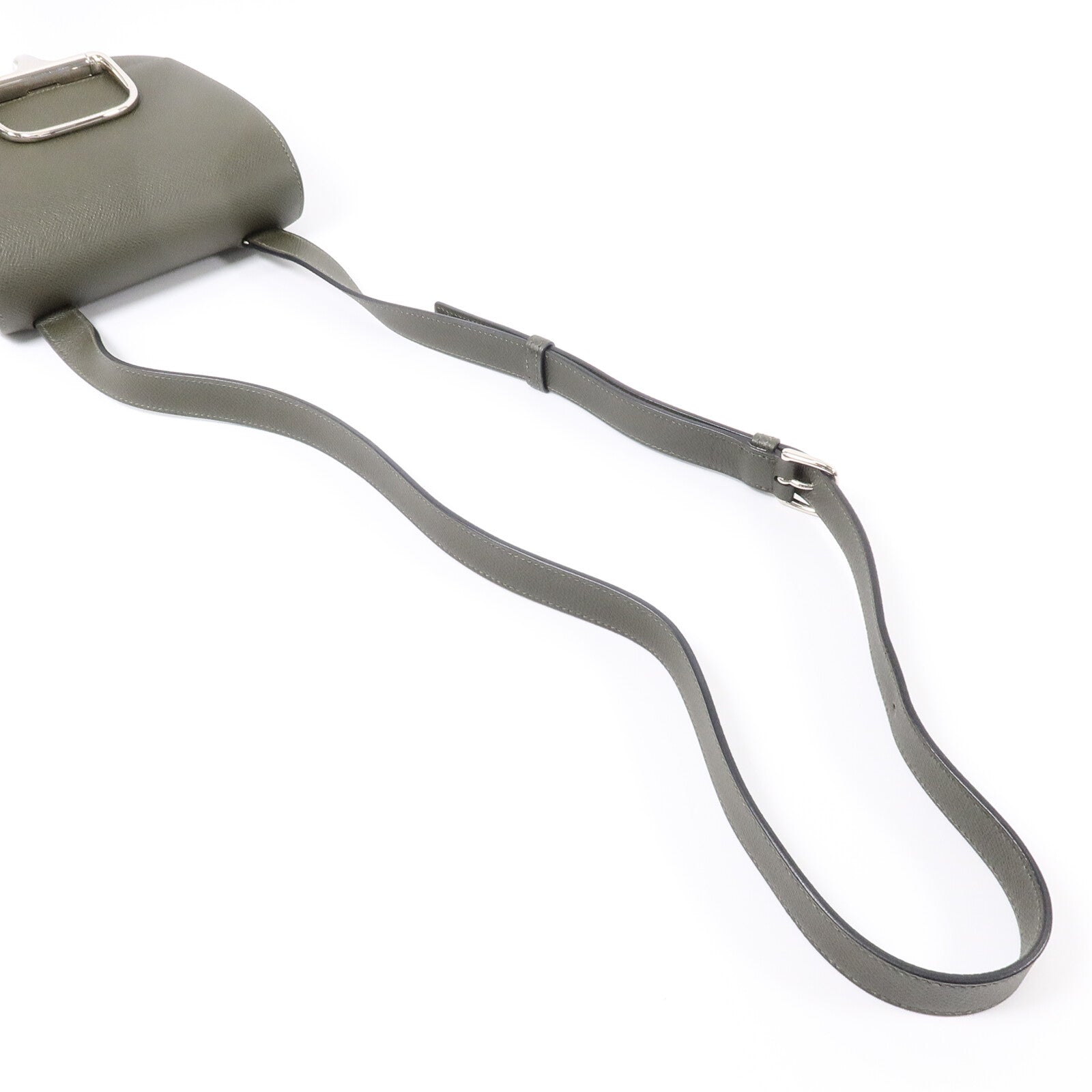 HERMES Epsom皮革Della Cavalleria Mini肩背袋Vert de Gris
