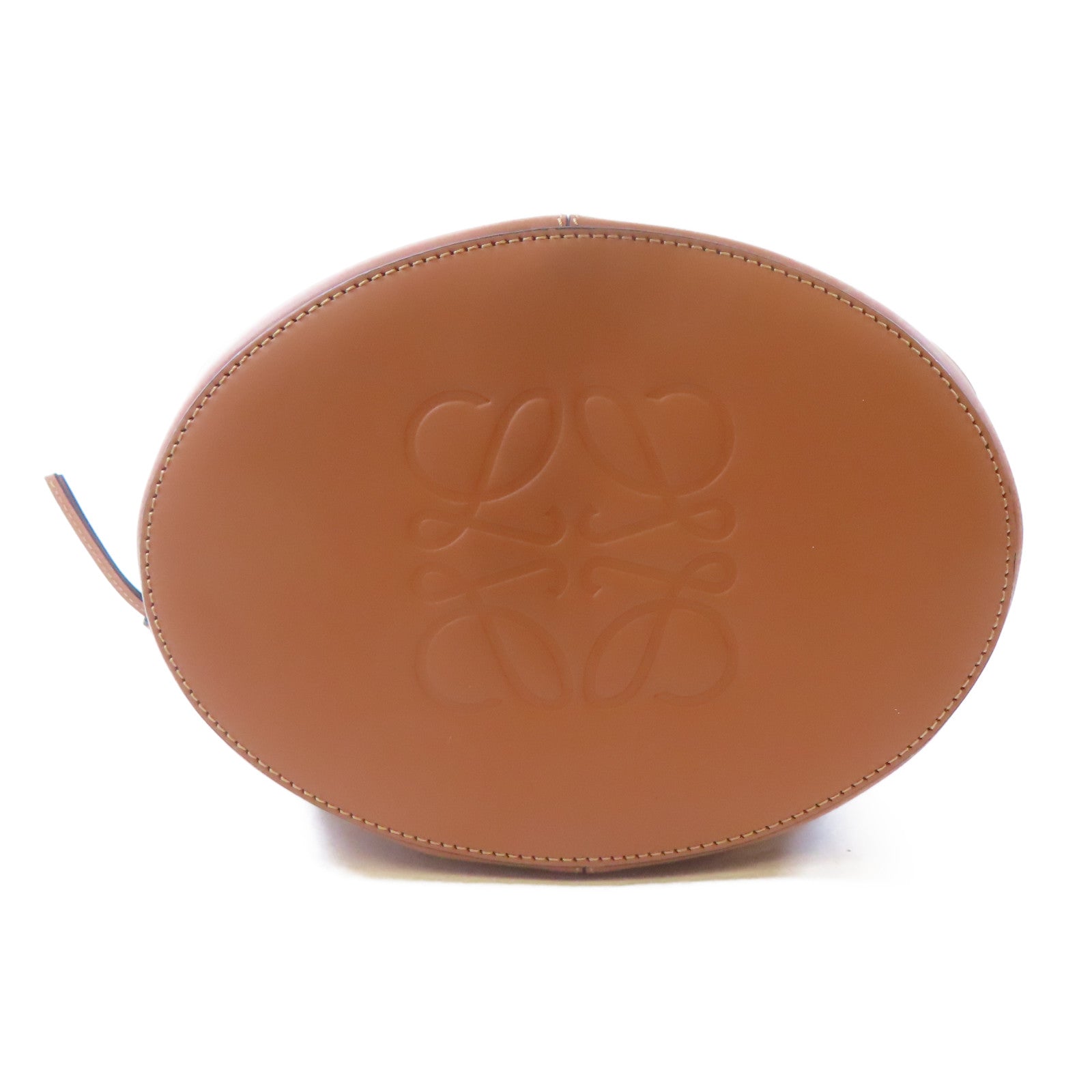 LOEWE【激減優惠】 牛皮皮革Balloon Bag金扣手挽肩背兩用袋啡色