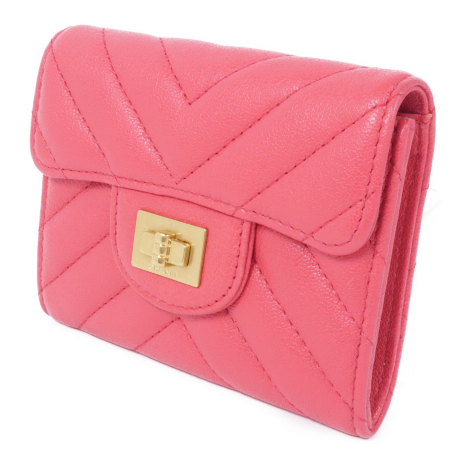 CHANEL 牛皮皮革2.55 Card Case金扣卡片套