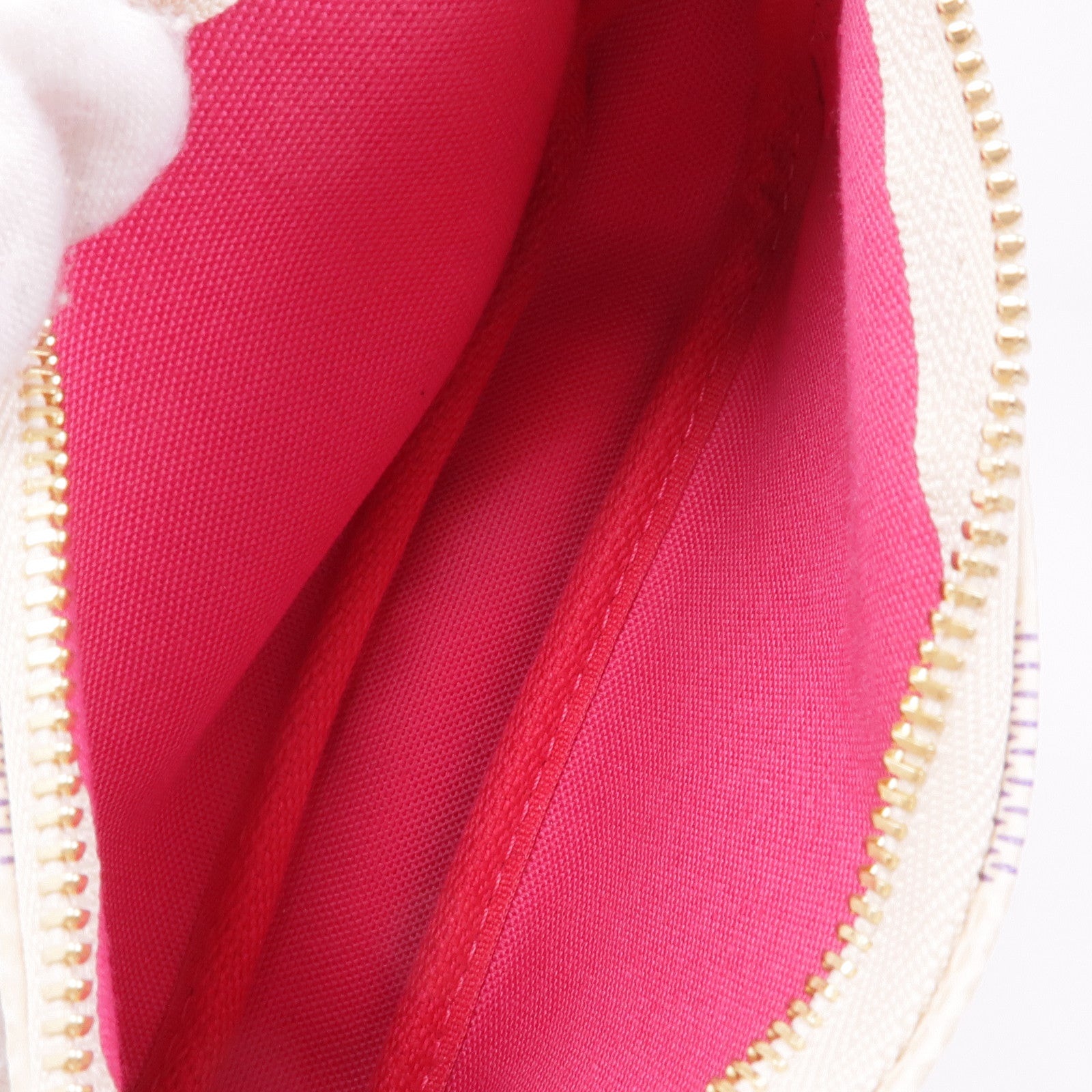 LOUIS VUITTON Damier Azur Mini Pochette金扣鏈帶手挽袋