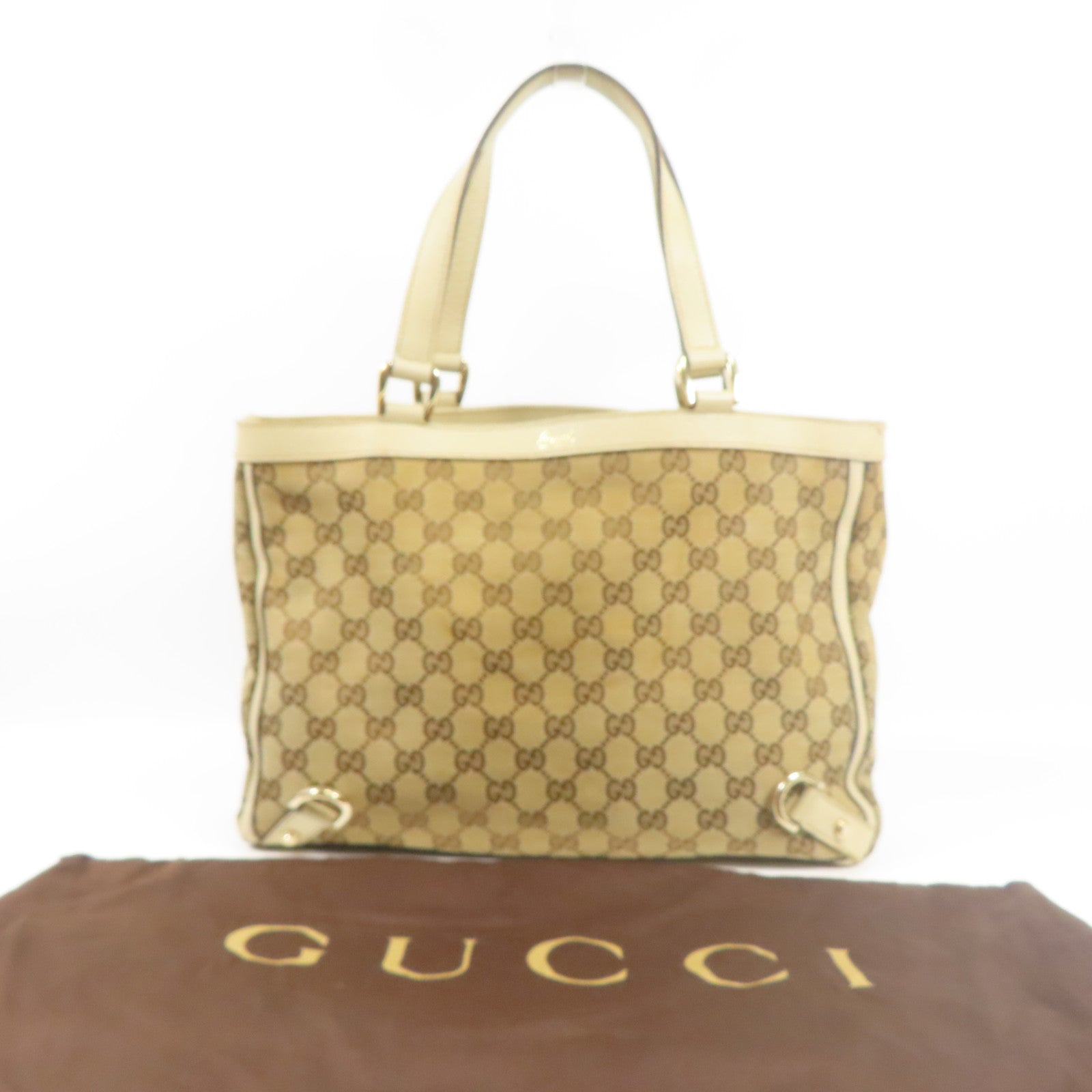 GUCCI 帆布Hand Bag金扣手挽袋