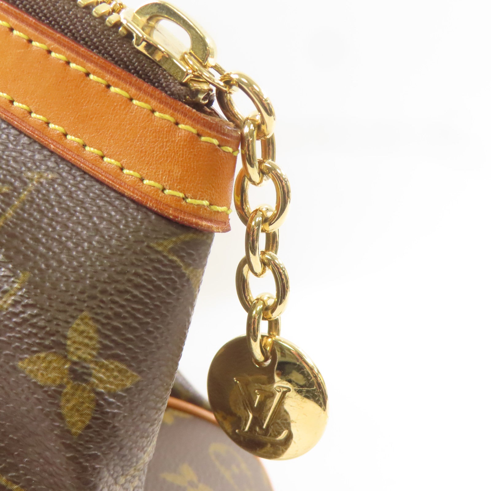 LOUIS VUITTON【激減優惠】 Monogram Tivoli GM金扣肩背袋棕色