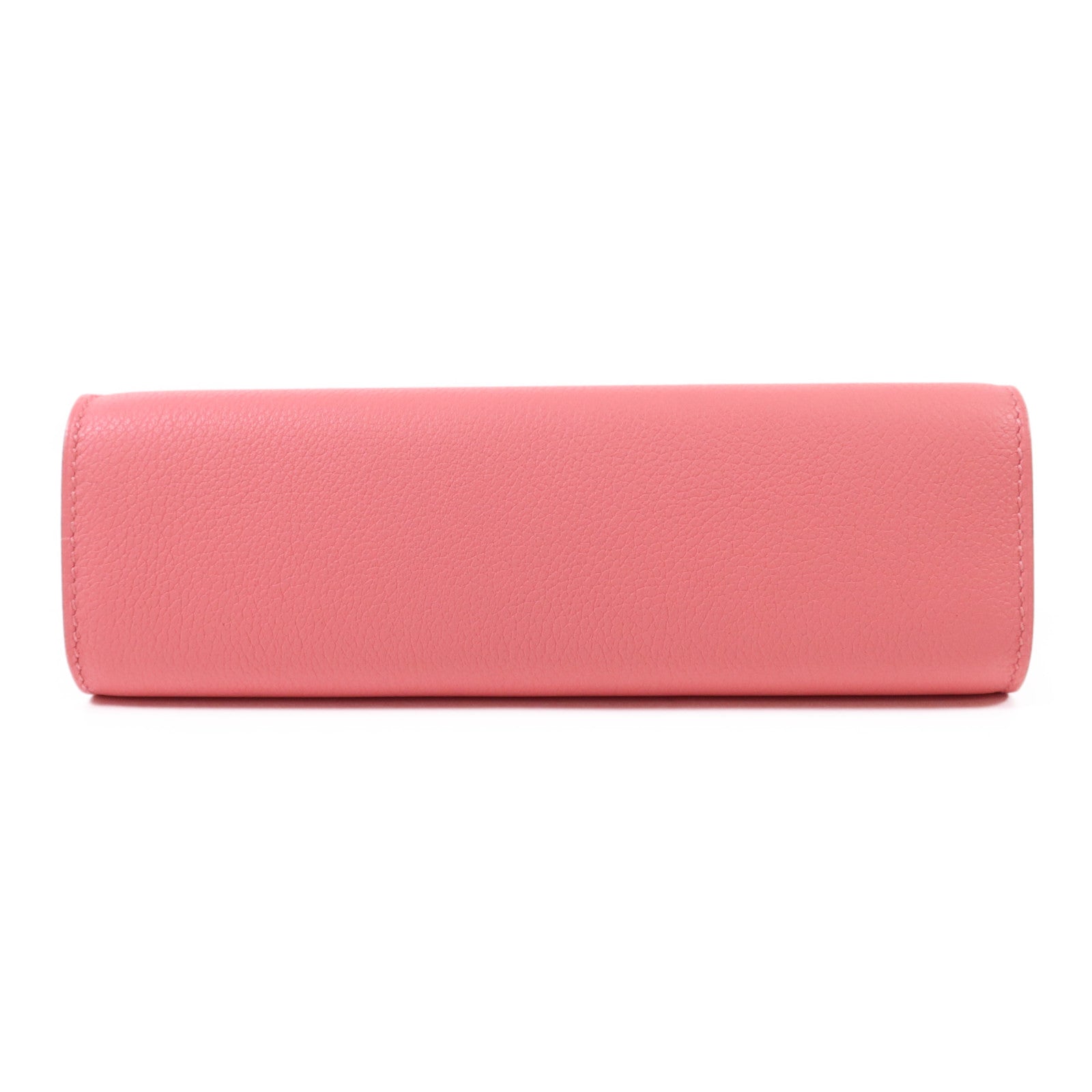 HERMES Evercolor皮革Zipengo Pouch銀扣小袋Rose Azalee