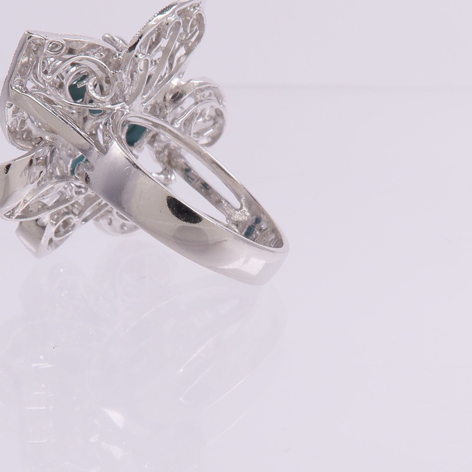 JEWELRY 18K白金Turquoise Diamond Ring綠松石/鑽石戒指
