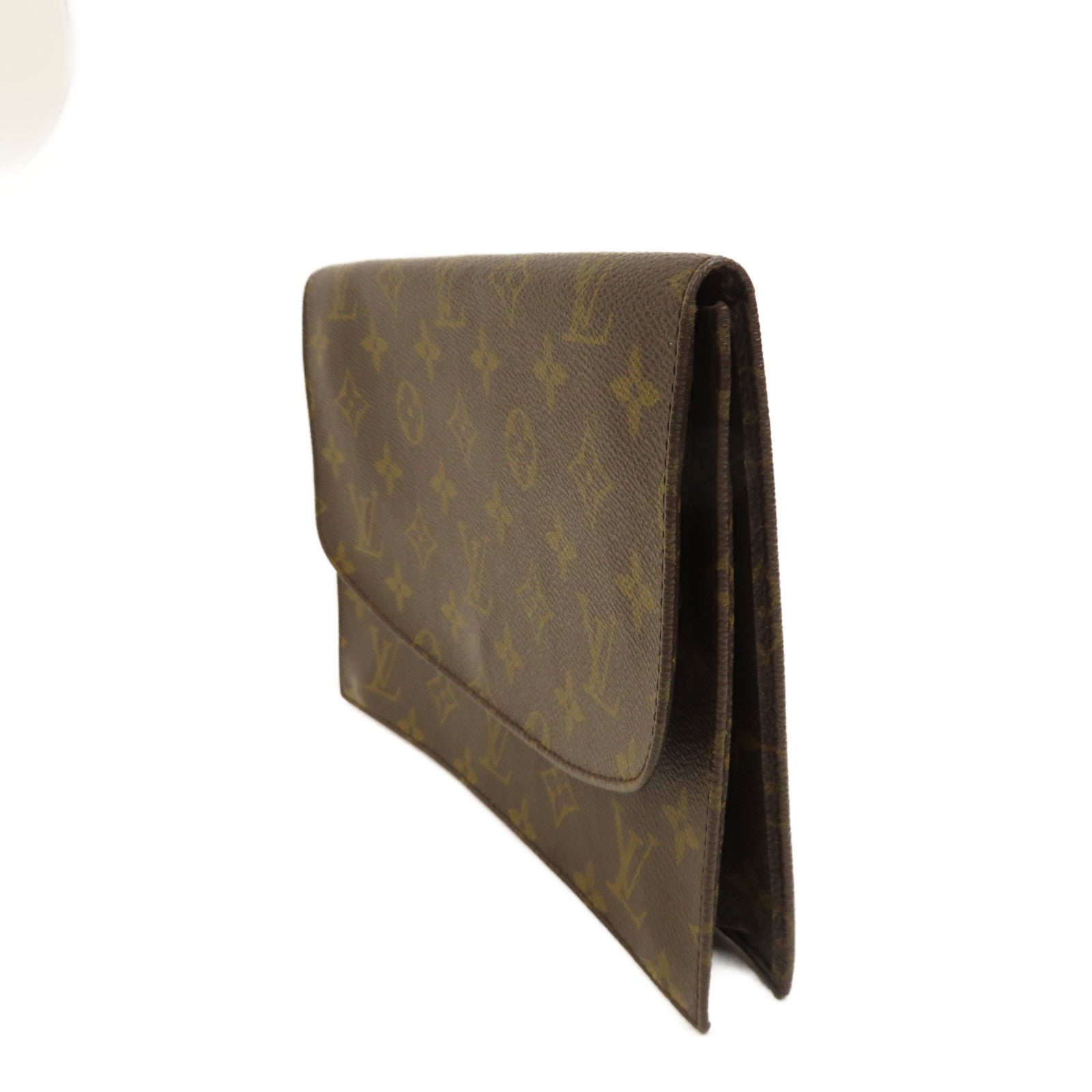 LOUIS VUITTON Monogram Clutch Bag金扣手拿包啡色