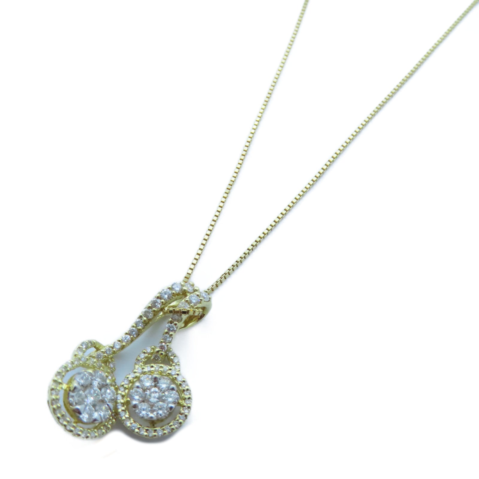 JEWELRY 18K黃金Diamond Necklace0.79ct鑽石項鍊#40cm