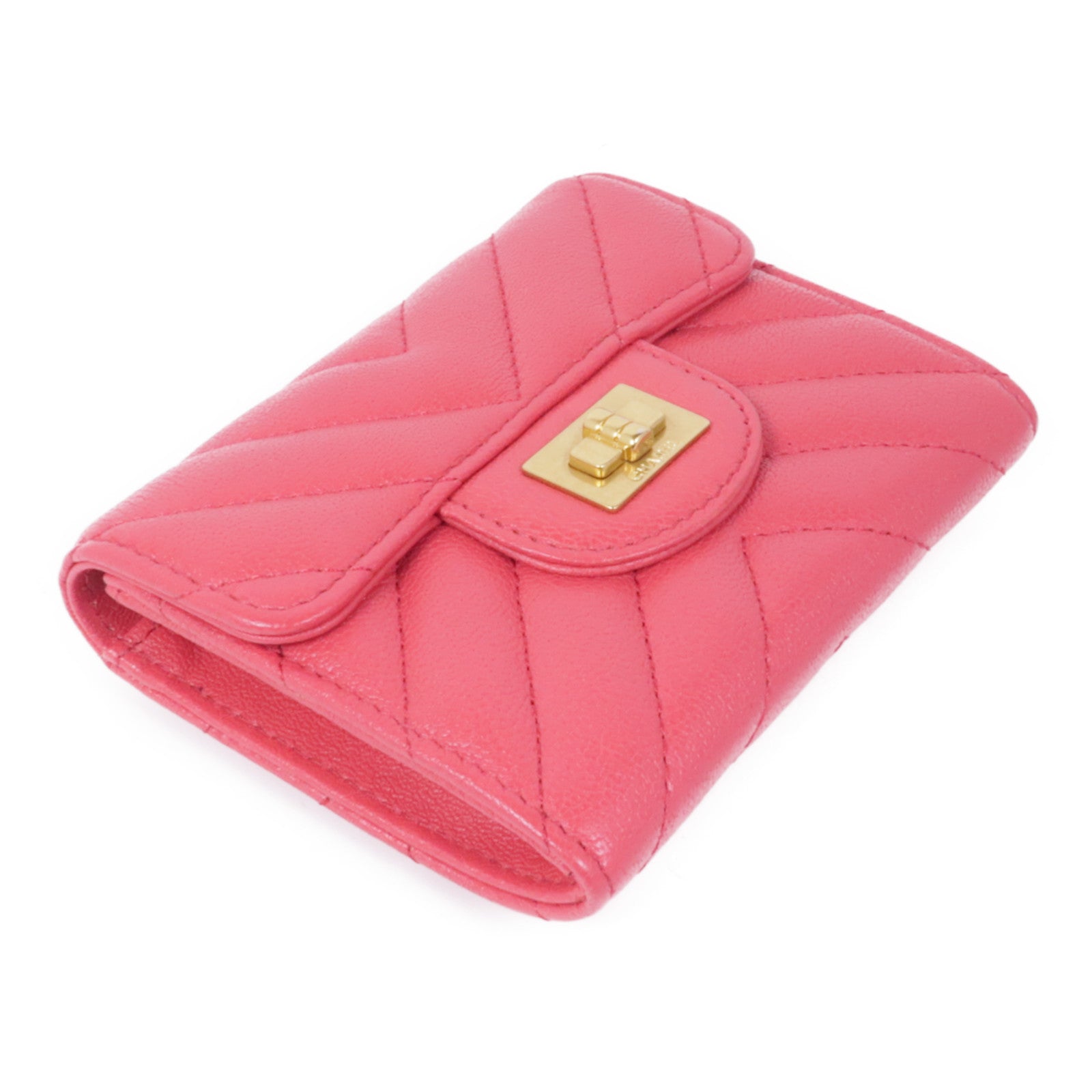 CHANEL 牛皮皮革2.55 Card Case金扣卡片套