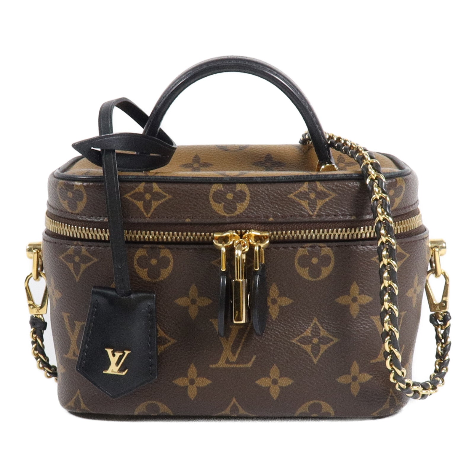 LOUIS VUITTON Monogram/Monogram Reverse Vanity PM手挽肩背兩用袋