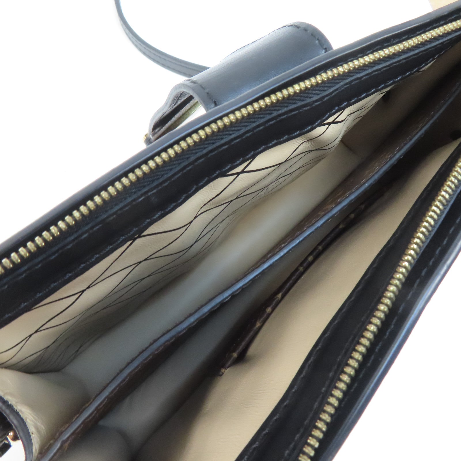 LOUIS VUITTON Monogram Reverse Trunk Clutch金扣肩背袋啡色/黑色