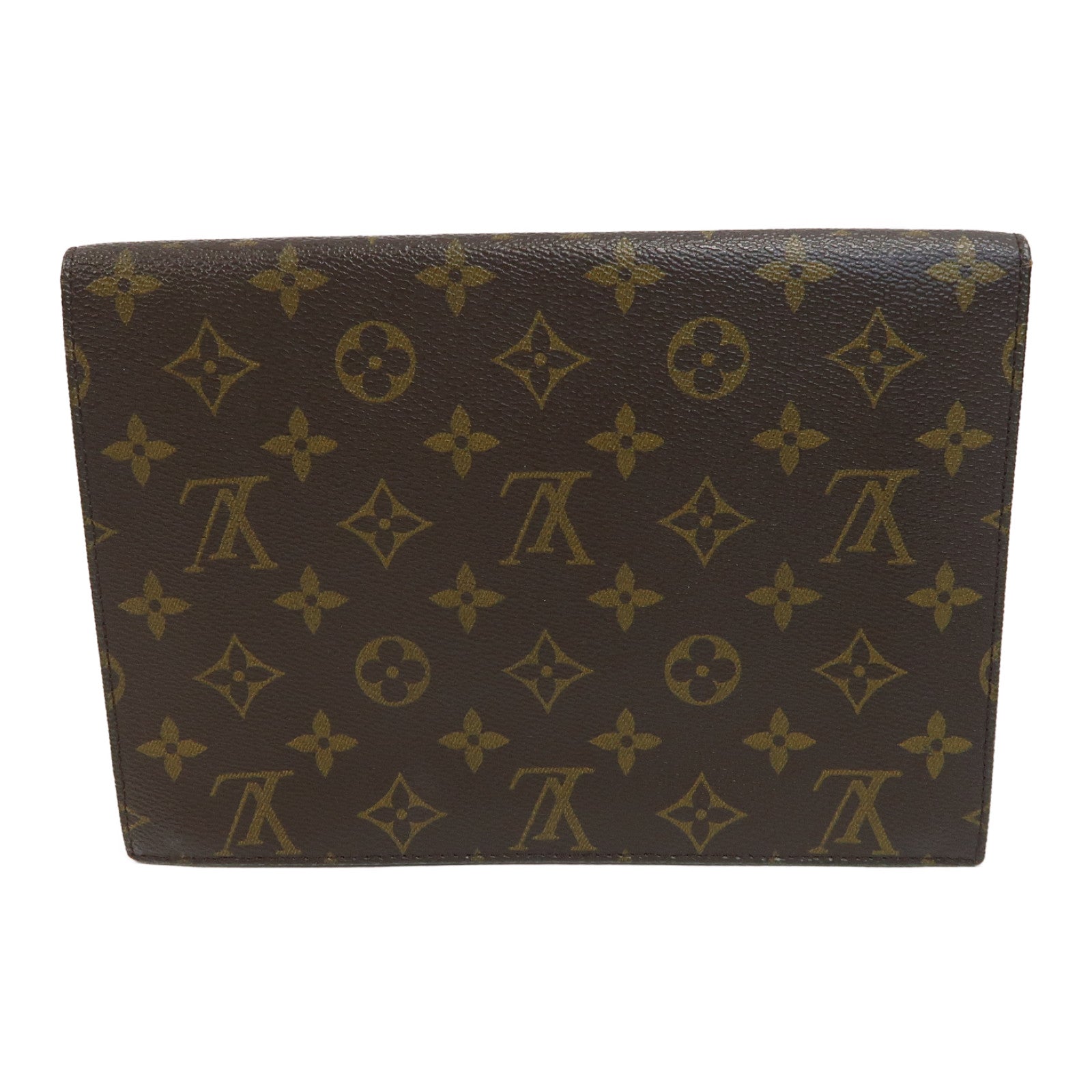 LOUIS VUITTON Monogram Clutch Bag金扣手拿包啡色