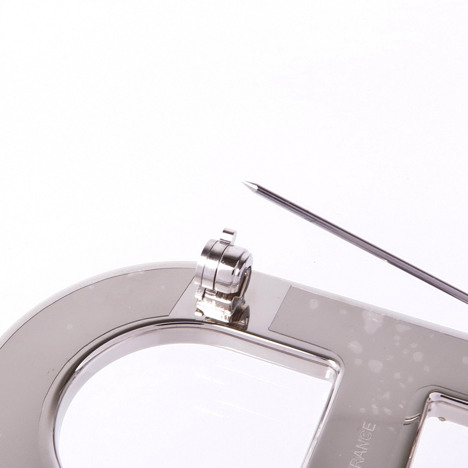 HERMES Epsom皮革/金屬Chaine d'Ancre Brooch胸針Gold