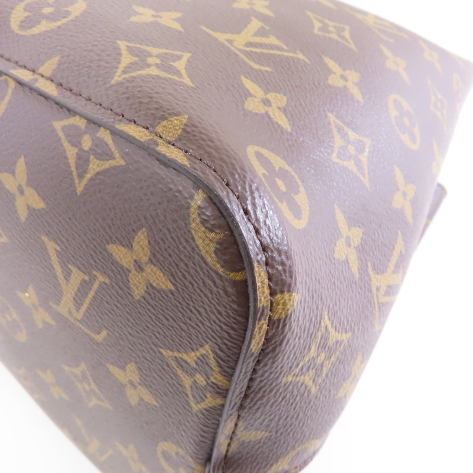 LOUIS VUITTON Monogram Neo Noe MM金扣肩背袋啡色/粉紅色