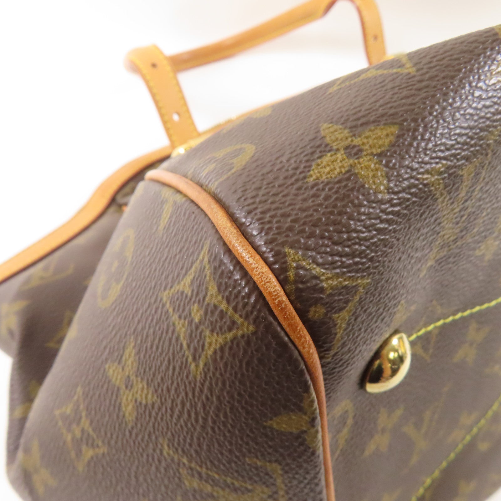 LOUIS VUITTON【激減優惠】 Monogram Tivoli GM金扣肩背袋棕色