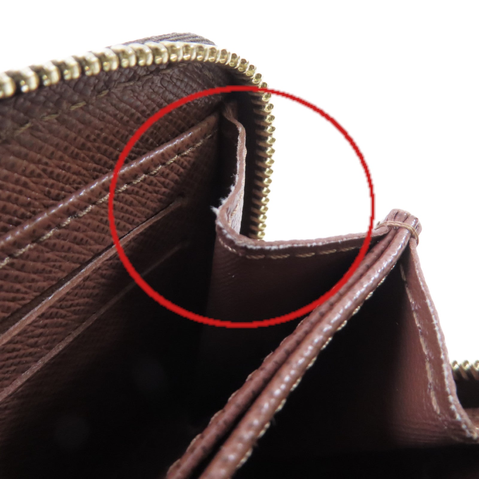 LOUIS VUITTON Monogram Zippy Coin Purse金扣拉鏈零錢包啡色