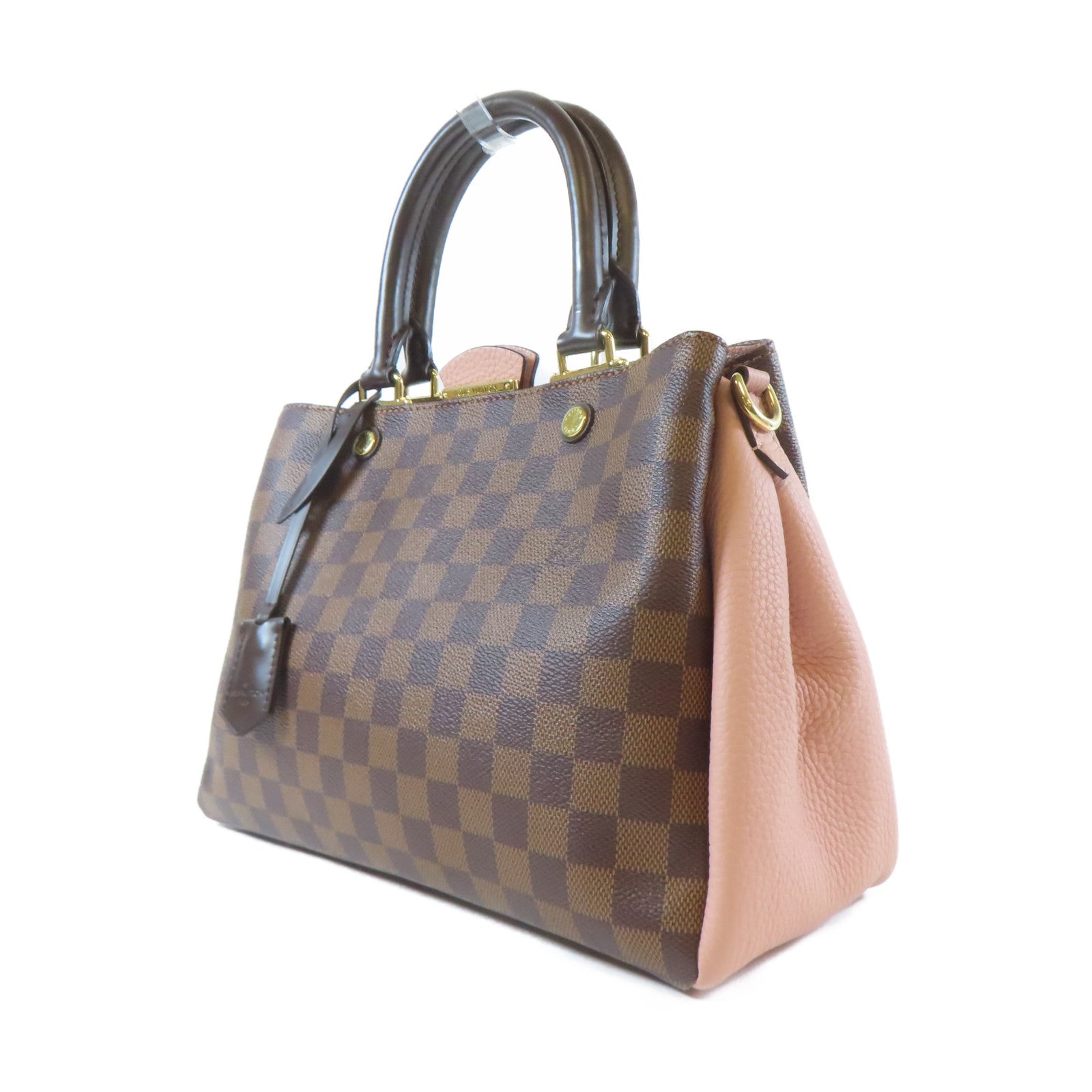 LOUIS VUITTON Damier Brittany金扣手挽肩背兩用袋啡色