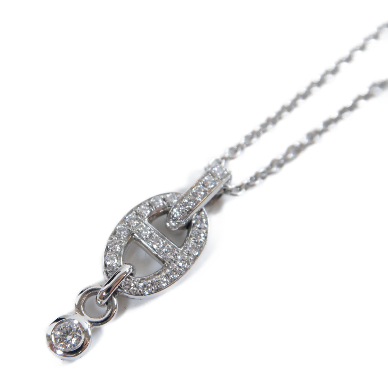 HERMES 【激減優惠】18K白金Farandole Pendant 0.18ct鑽石項鍊