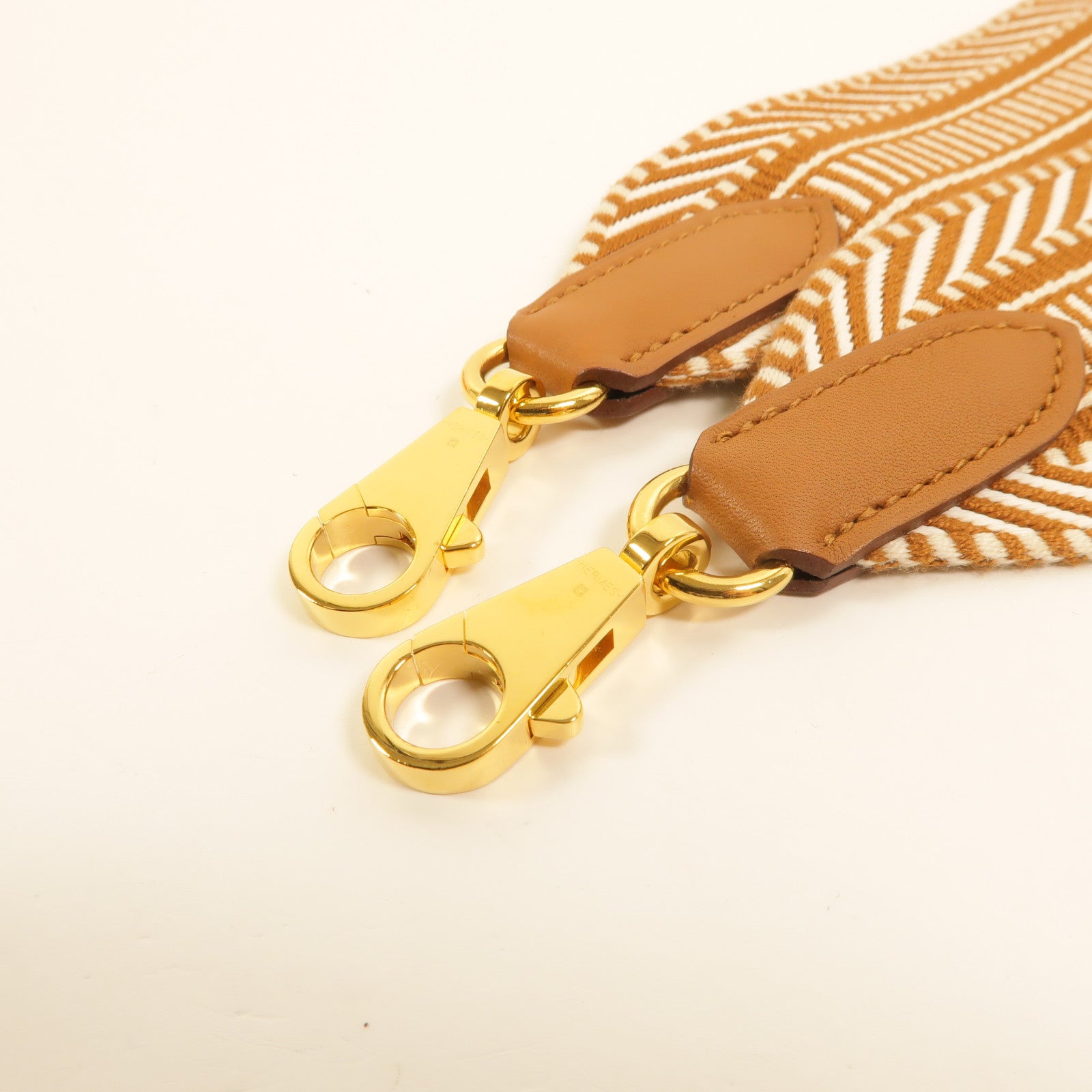 HERMES Swift皮革/帆布Sangle Cavale Bag Strap 50mm肩帶
