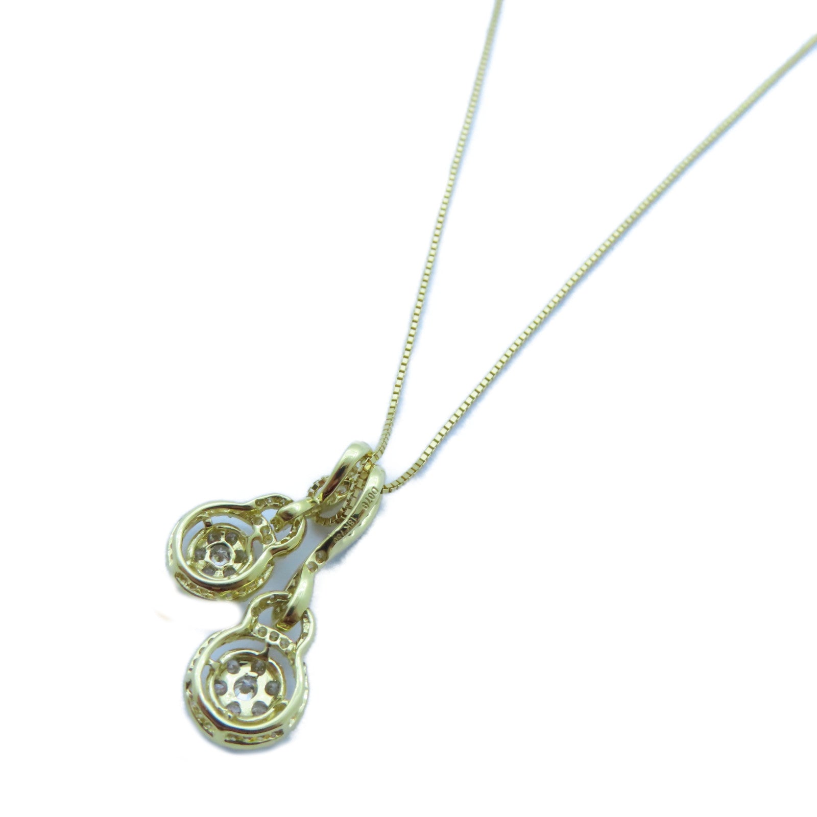 JEWELRY 18K黃金Diamond Necklace0.79ct鑽石項鍊#40cm