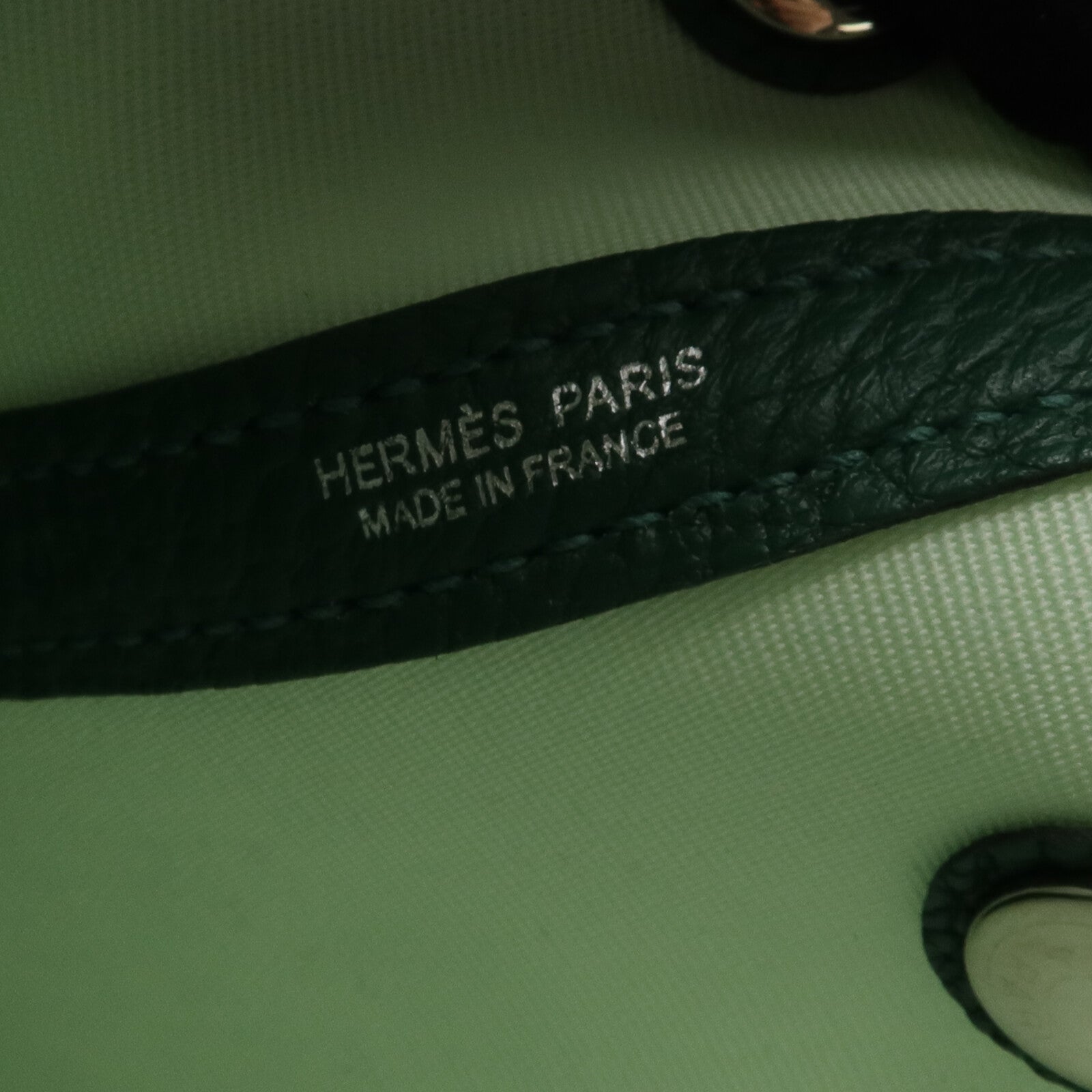 HERMES 帆布/Negonda皮革Garden Party TPM手挽袋Vert Peppermint/Moyen