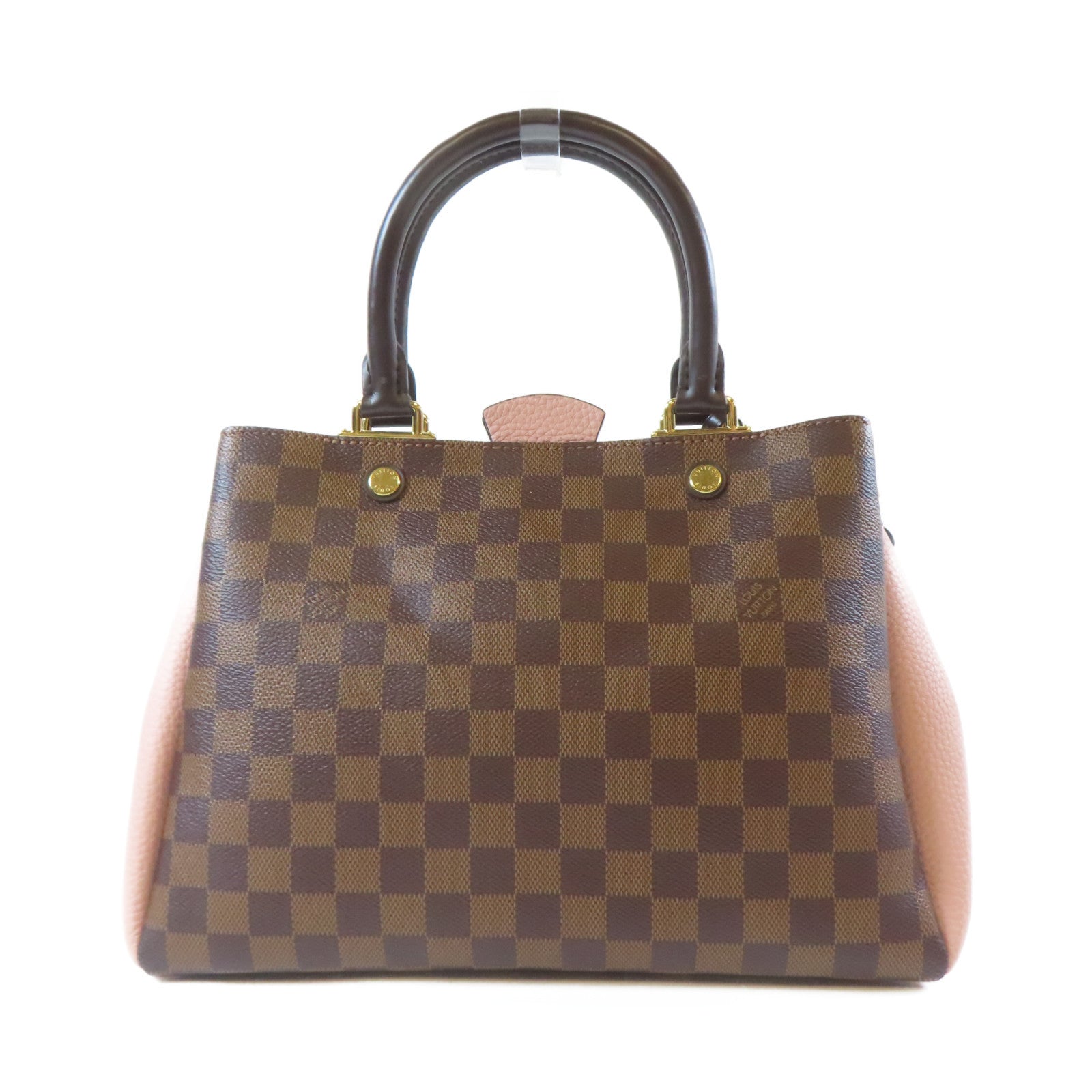 LOUIS VUITTON Damier Brittany金扣手挽肩背兩用袋啡色