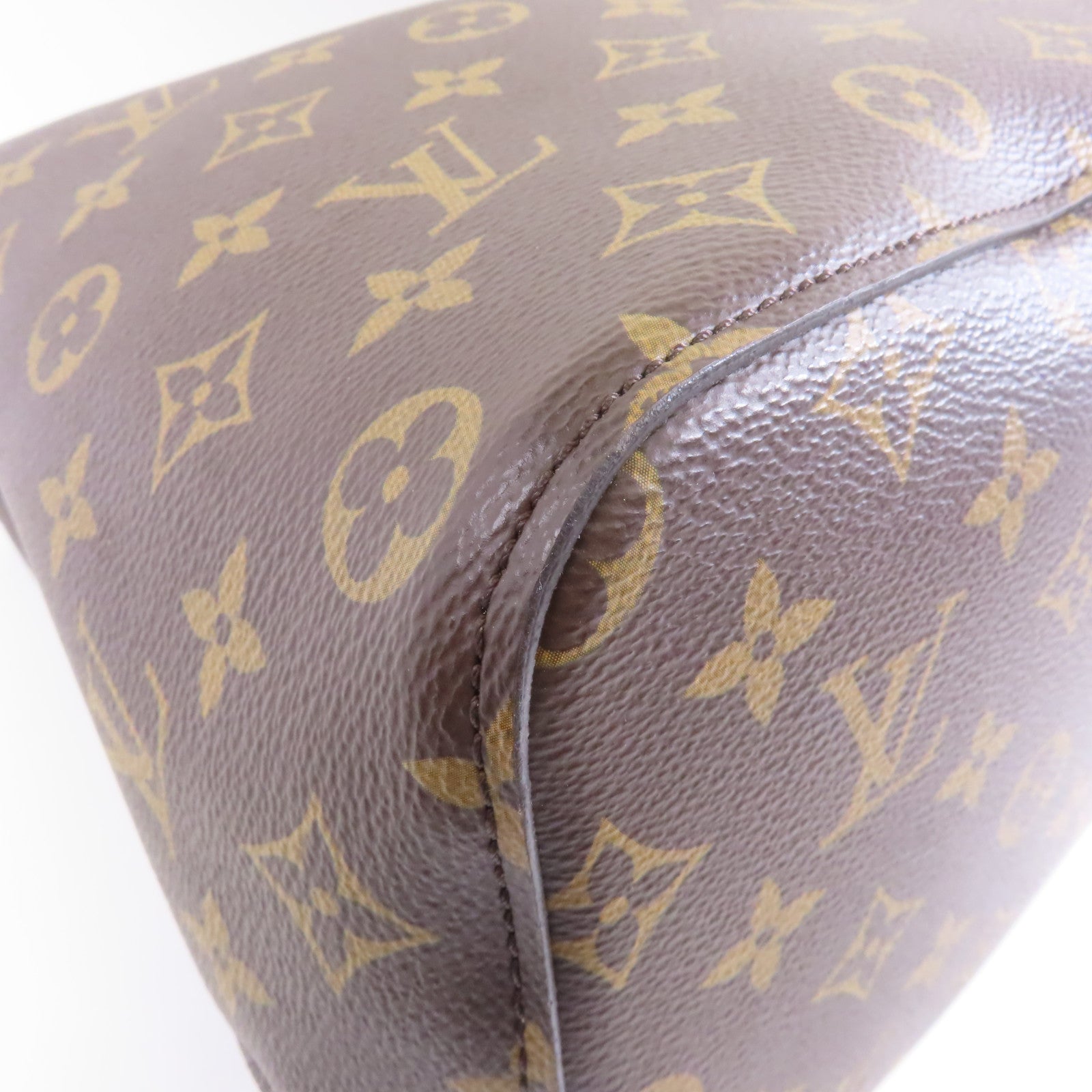 LOUIS VUITTON Monogram Neo Noe MM金扣肩背袋啡色/粉紅色