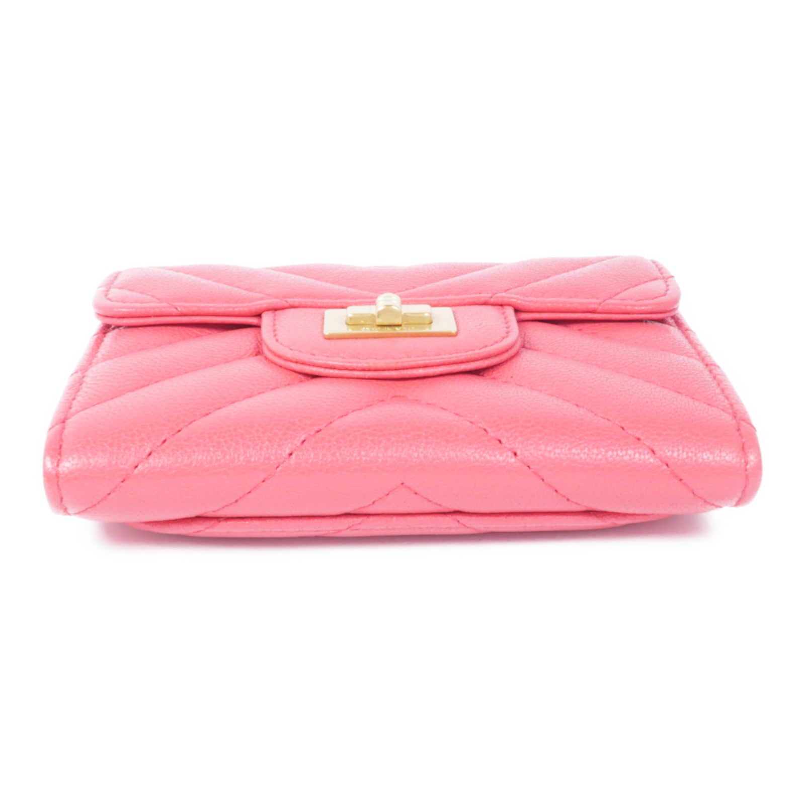 CHANEL 牛皮皮革2.55 Card Case金扣卡片套