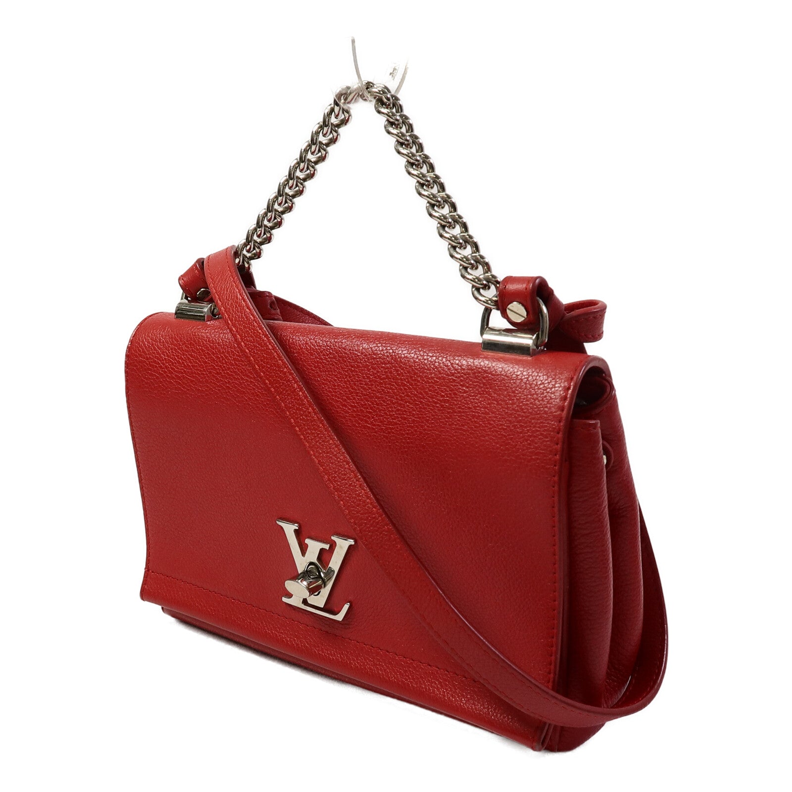 LOUIS VUITTON 牛皮皮革Lockme II BB鏈帶手挽肩背兩用袋