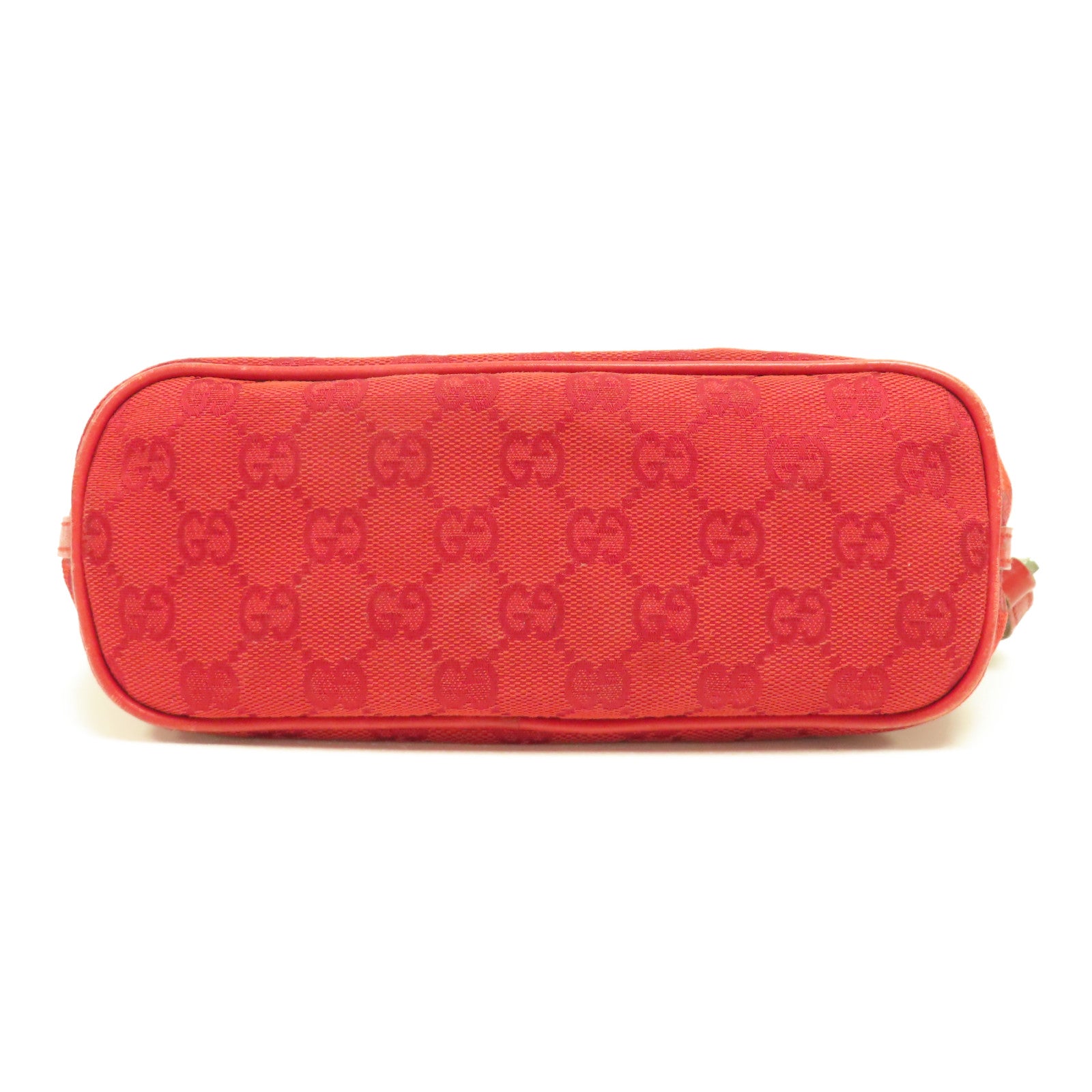 GUCCI 【激減優惠】帆布Hand Bag銀扣手挽袋紅色