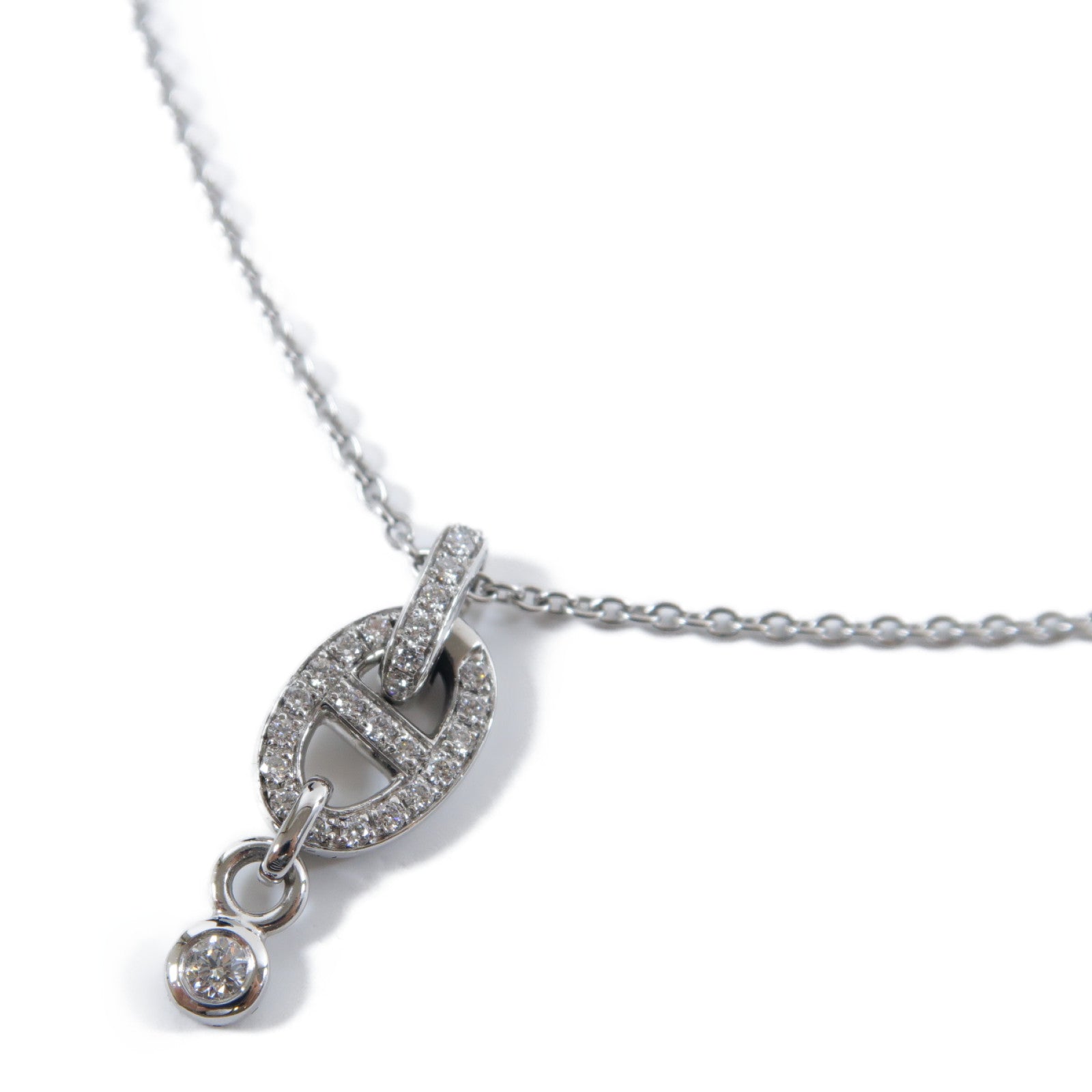 HERMES 【激減優惠】18K白金Farandole Pendant 0.18ct鑽石項鍊