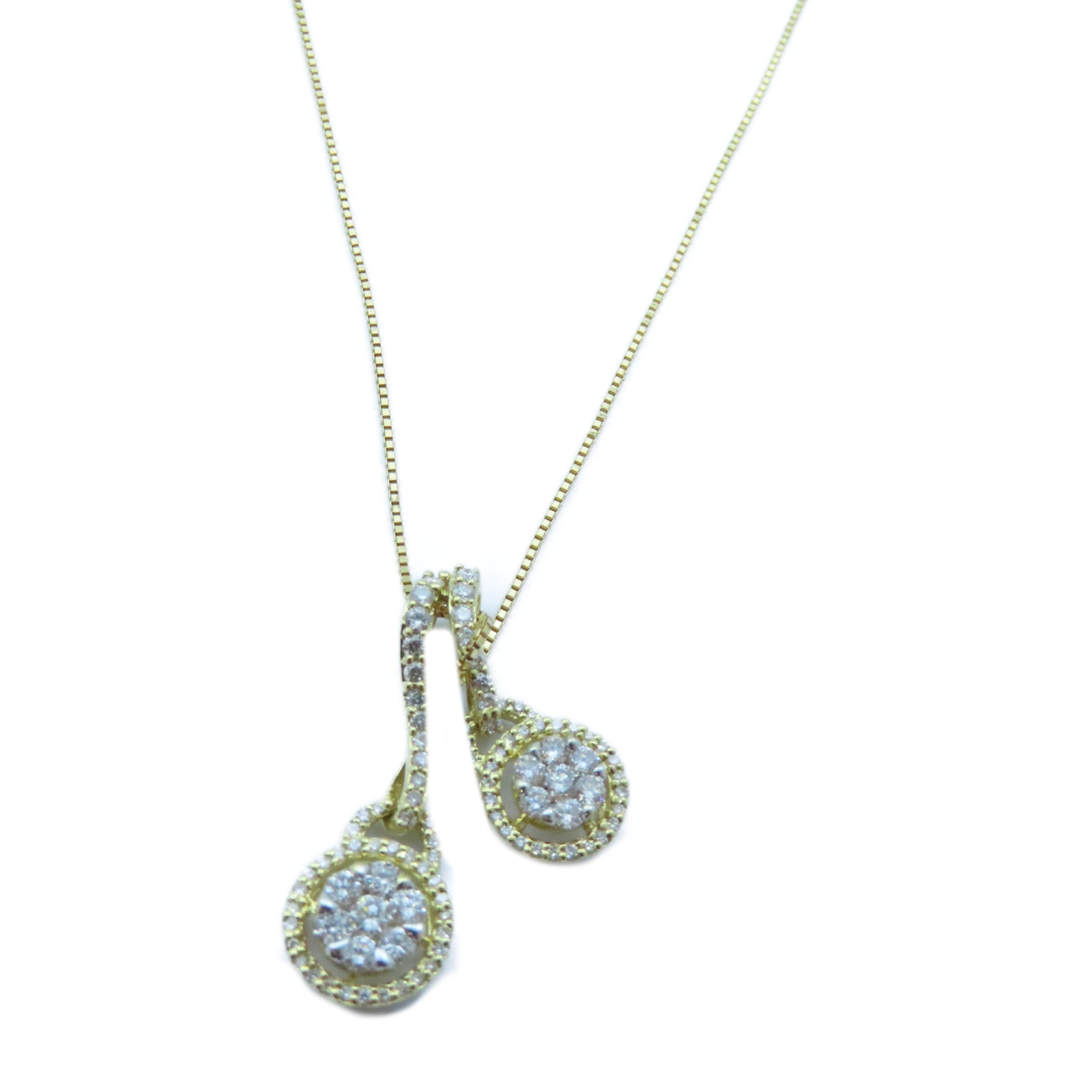 JEWELRY 18K黃金Diamond Necklace0.79ct鑽石項鍊#40cm
