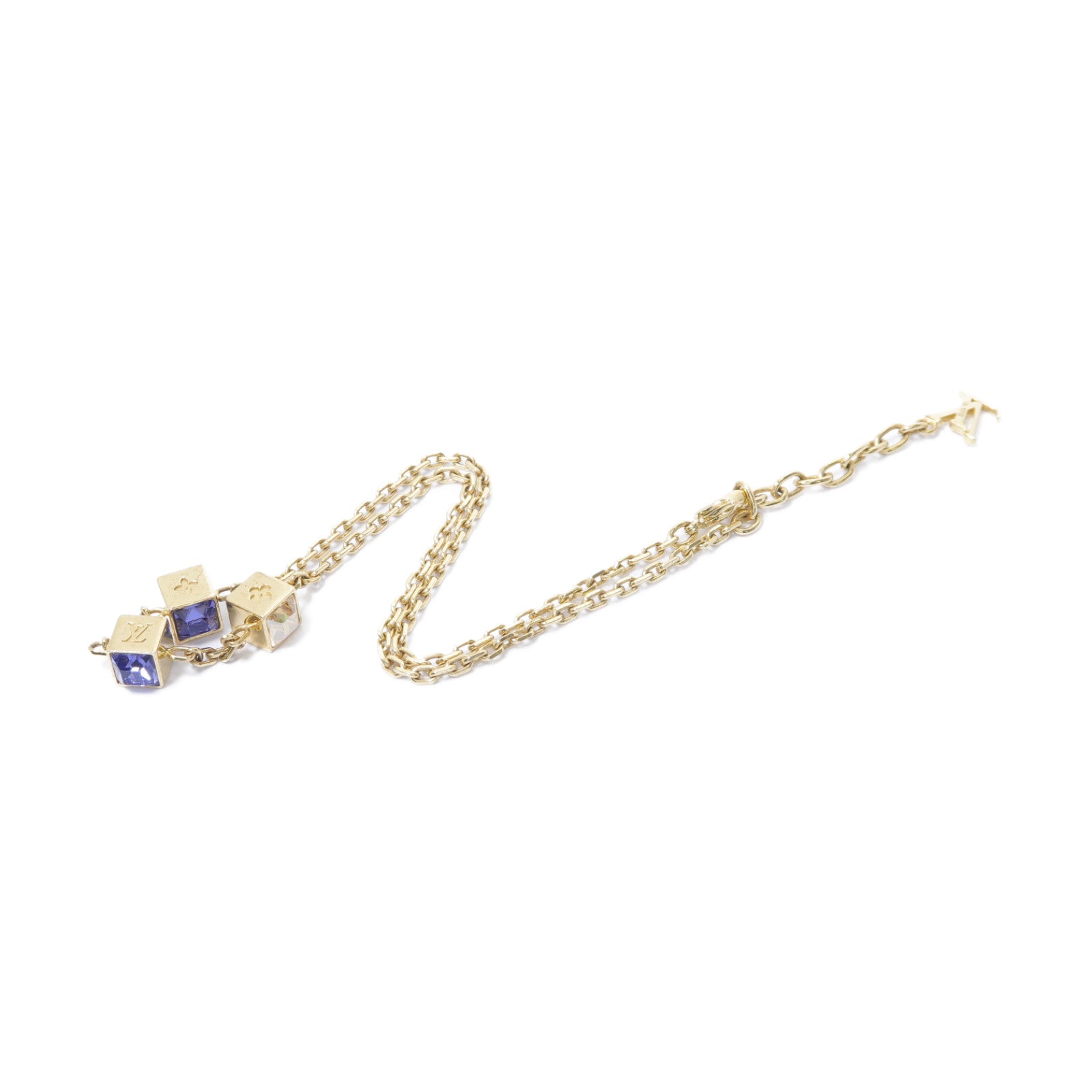 LOUIS VUITTON PVC/金屬LV Necklace項鍊金色/藍色
