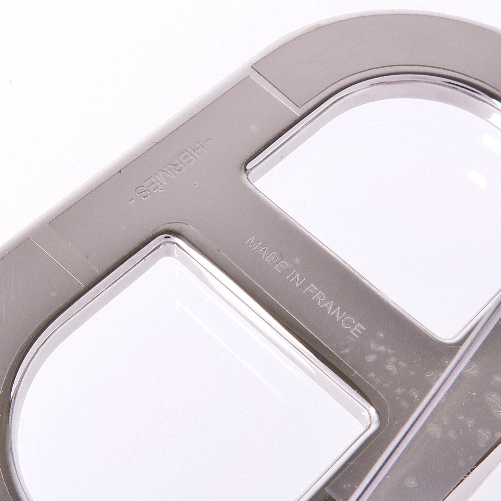 HERMES Epsom皮革/金屬Chaine d'Ancre Brooch胸針Gold