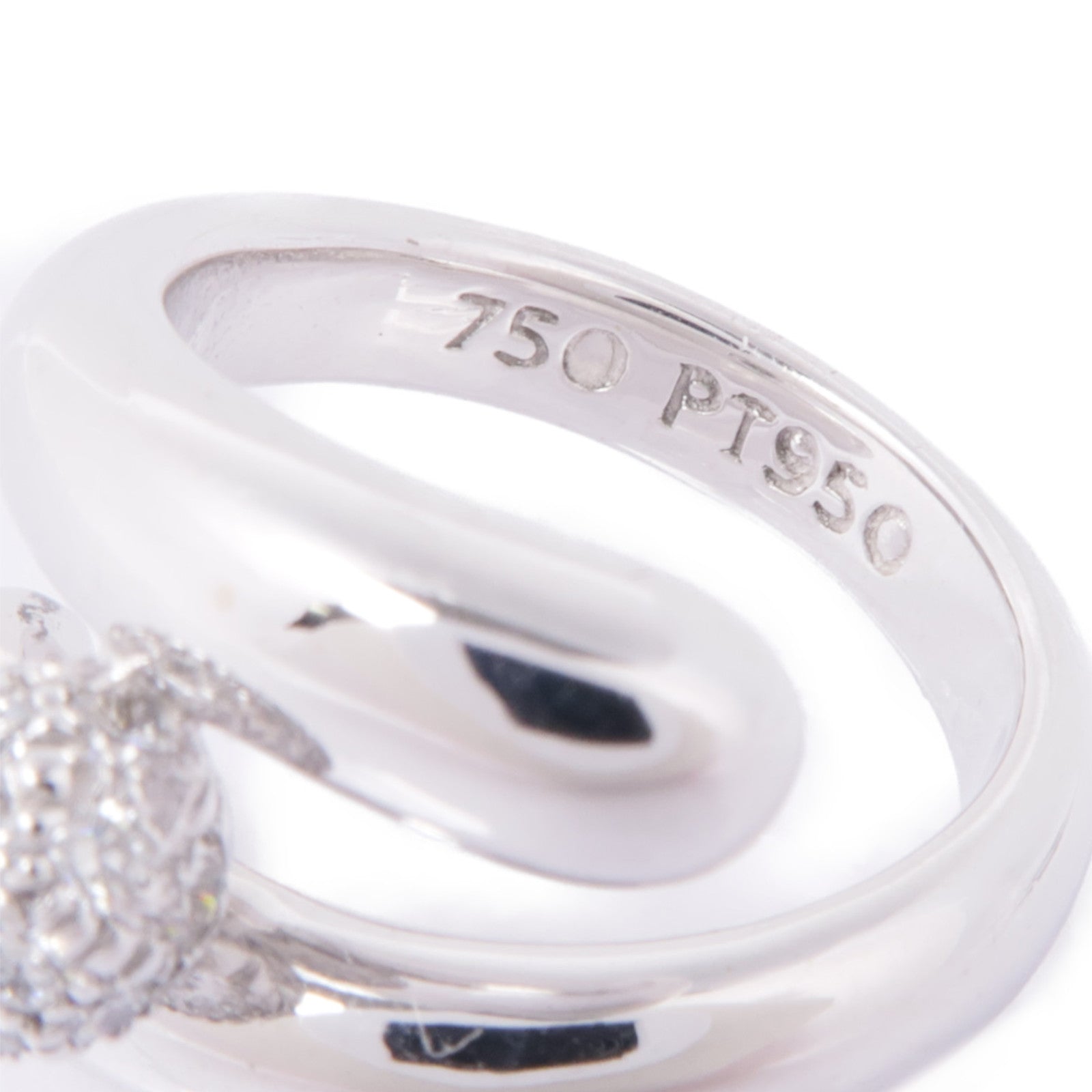 JEWELRY PT950鉑金/18K白金Diamond Ring鑽石戒指US#5.25