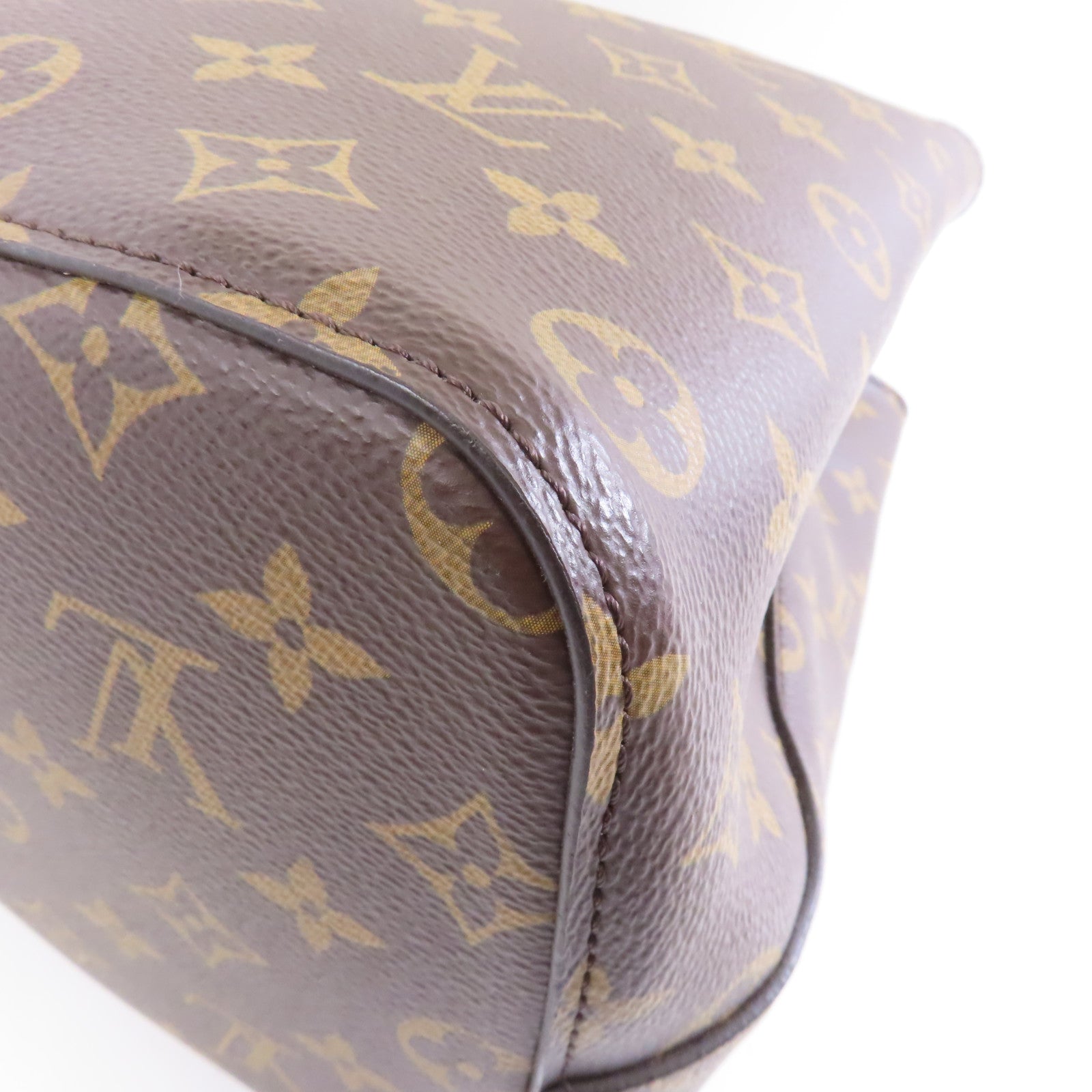 LOUIS VUITTON Monogram Neo Noe MM金扣肩背袋啡色/粉紅色
